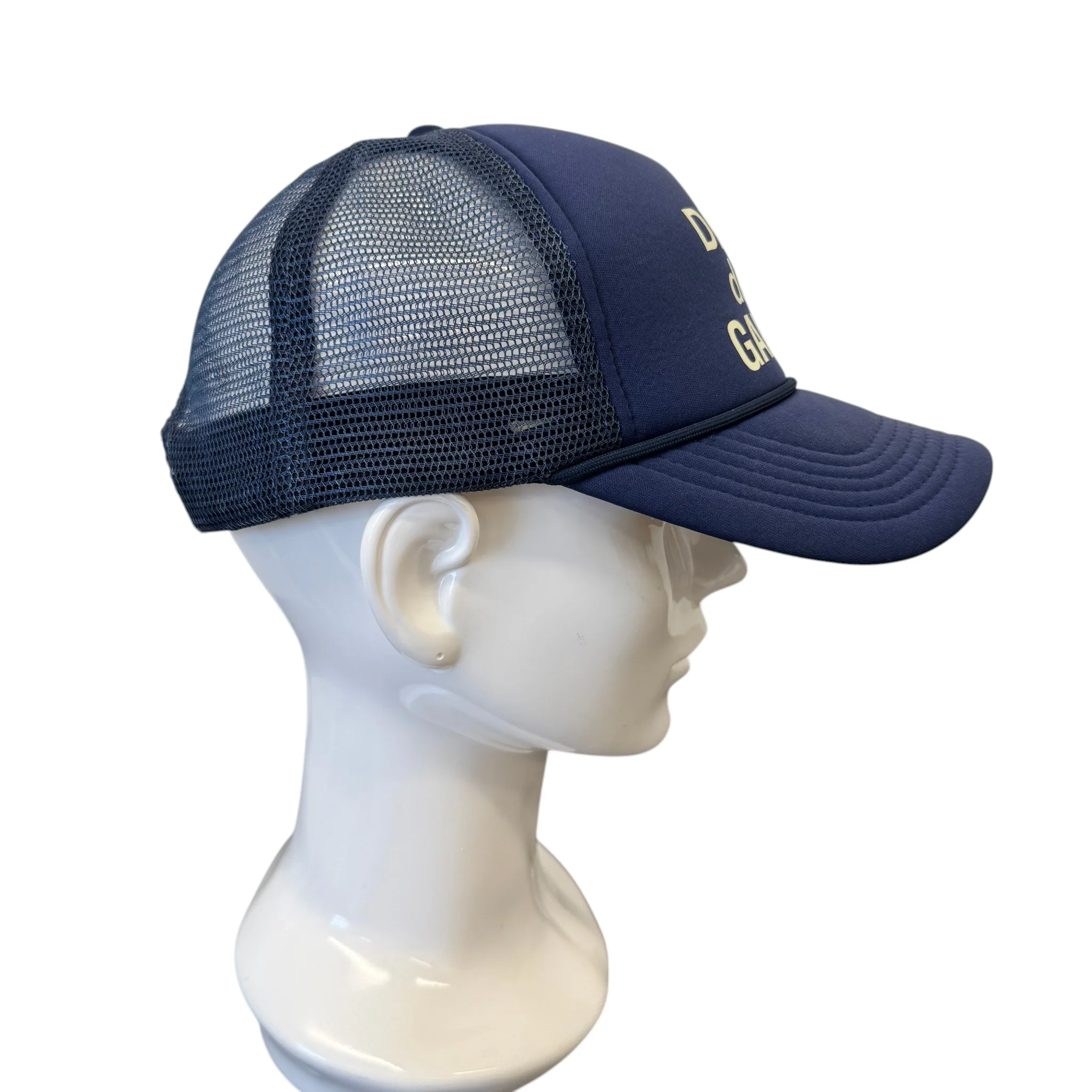 Men's Logo Print Baseball Hat Navy - Image 4