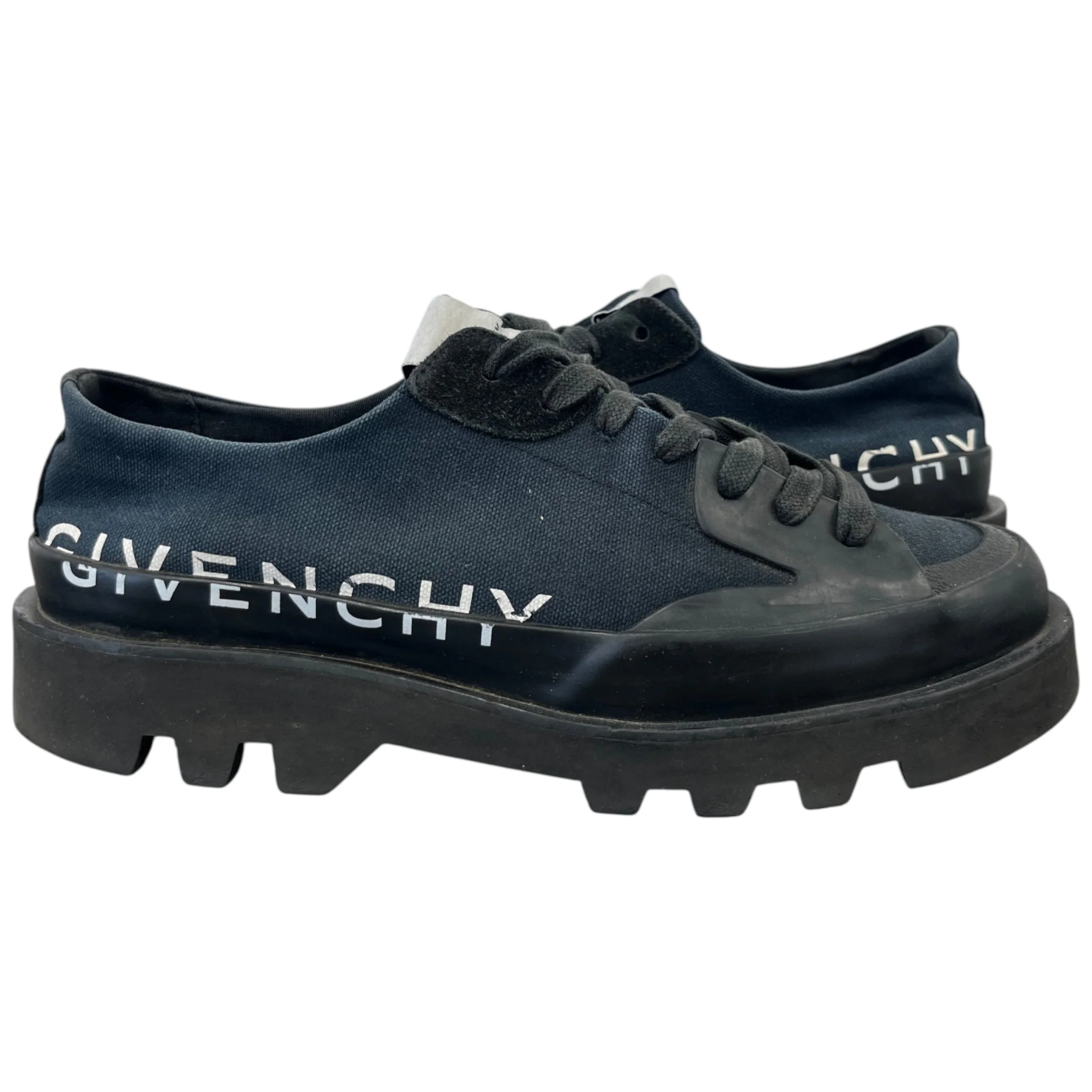 Men's Logo Print Clapham Low Trainers Navy Size EU 43 / UK 9 - Image 3