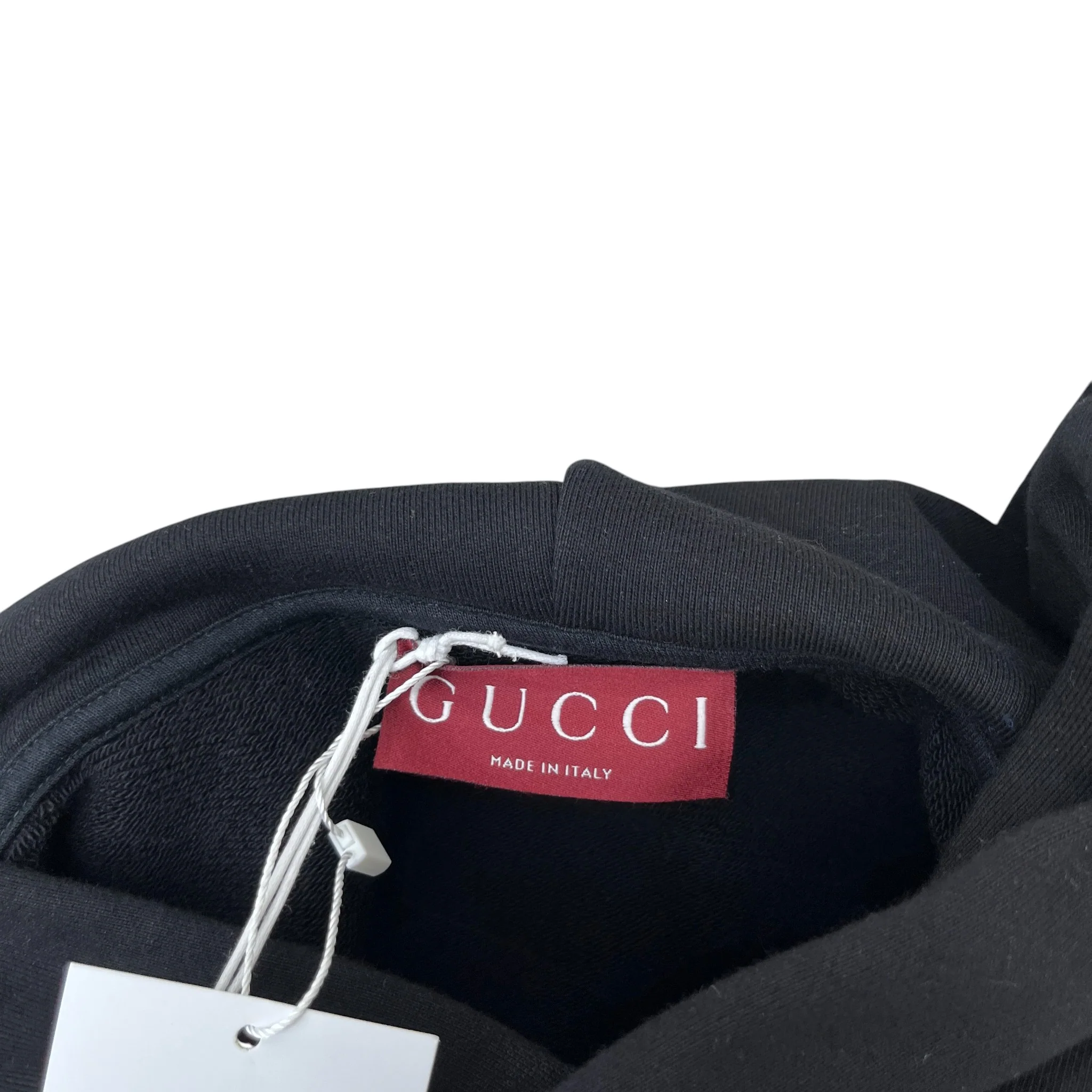 Men's Logo Print Hoodie Black Size M - Image 5