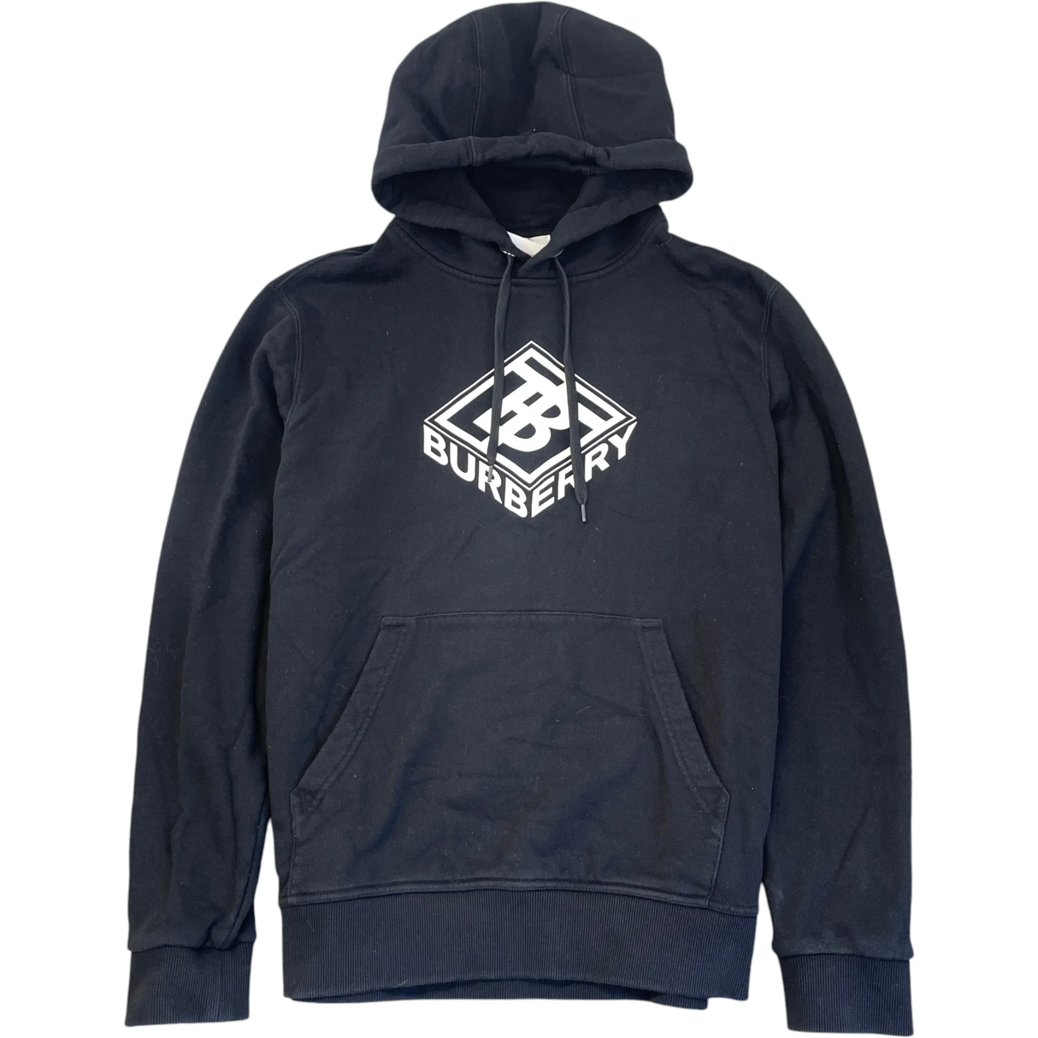 Men's Logo Print Hoodie Black Size M