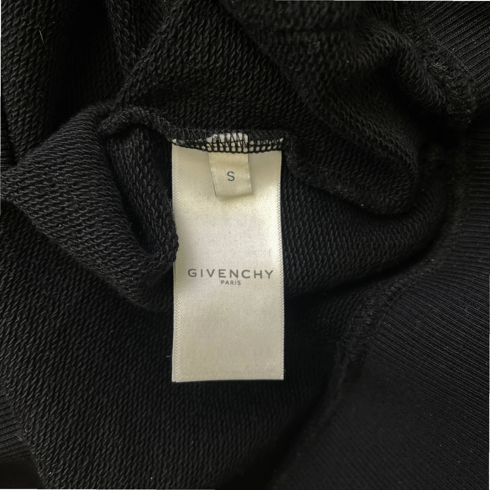 Men's Logo Print Hoodie Black Size S - Image 7