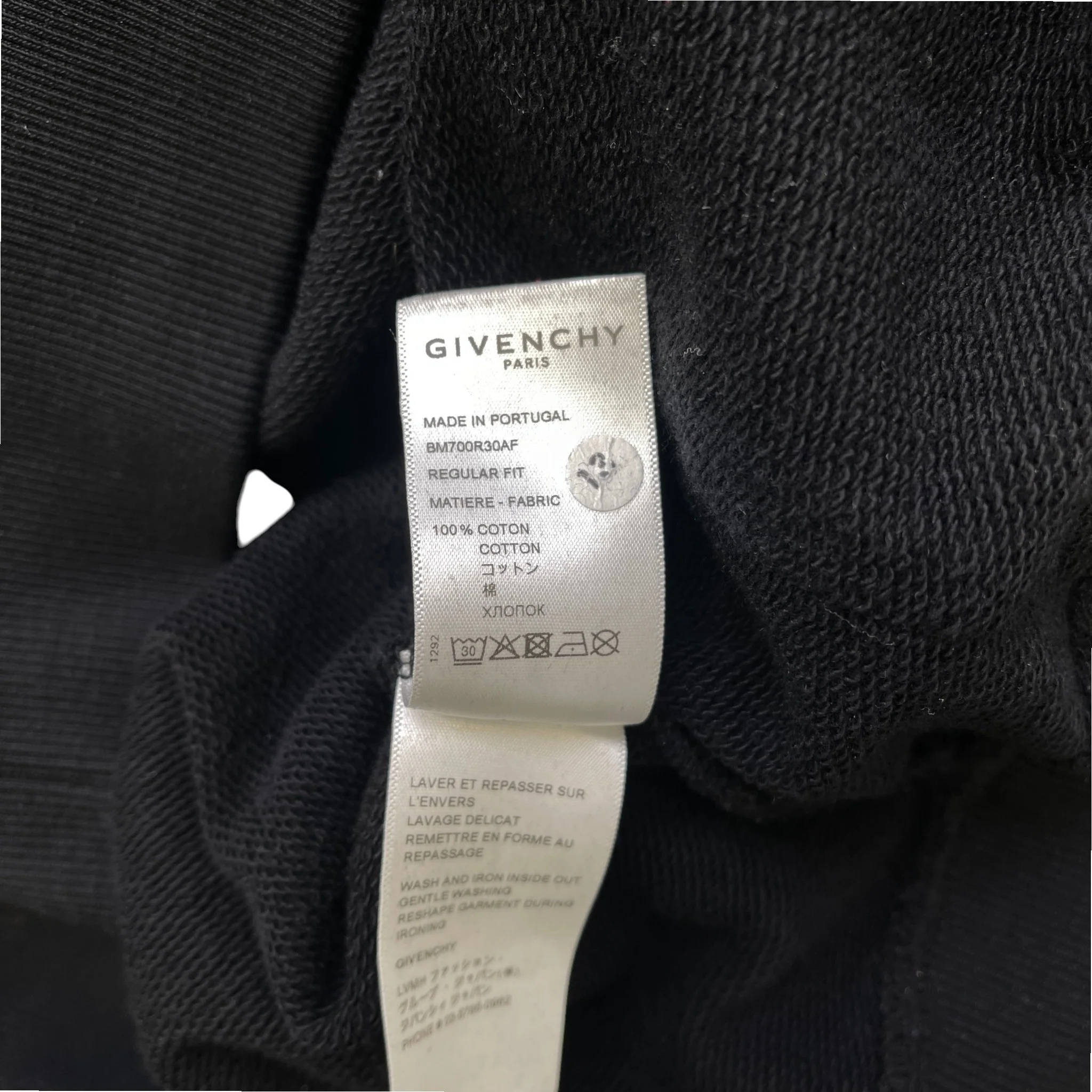 Men's Logo Print Hoodie Black Size S - Image 8
