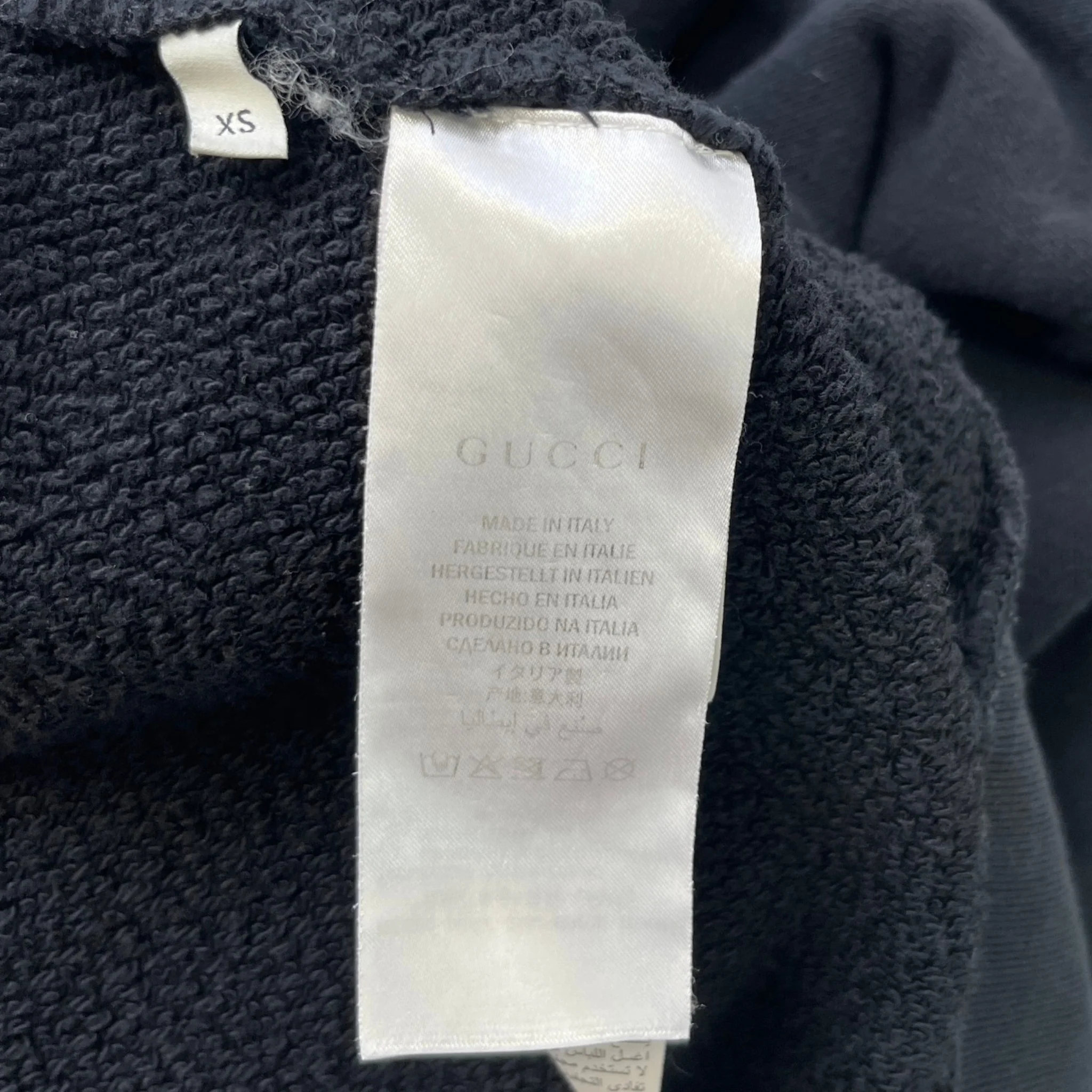 Men's Logo Print Hoodie Black Size XS - Image 6