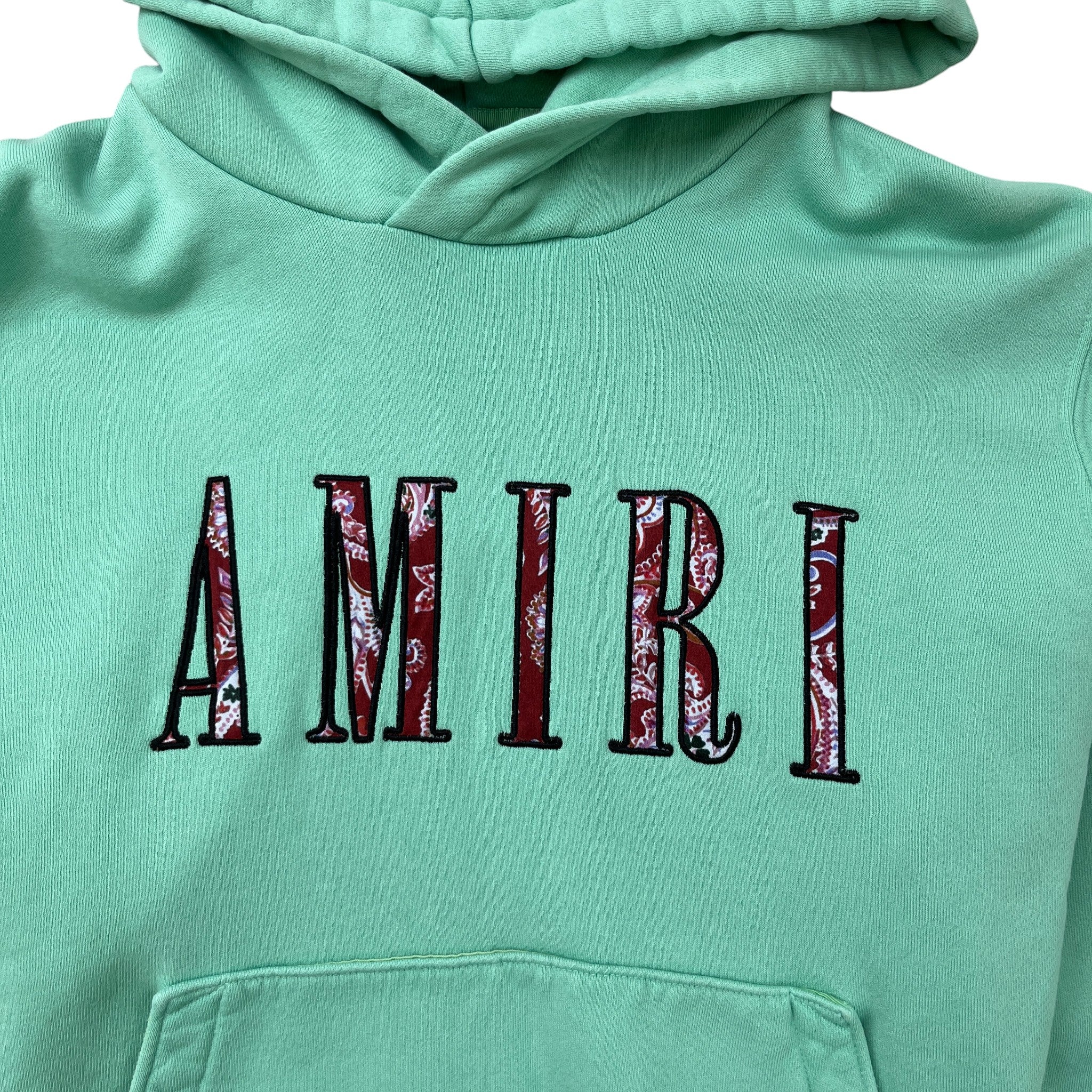 Men's Logo Print Hoodie Green Size S - Image 5
