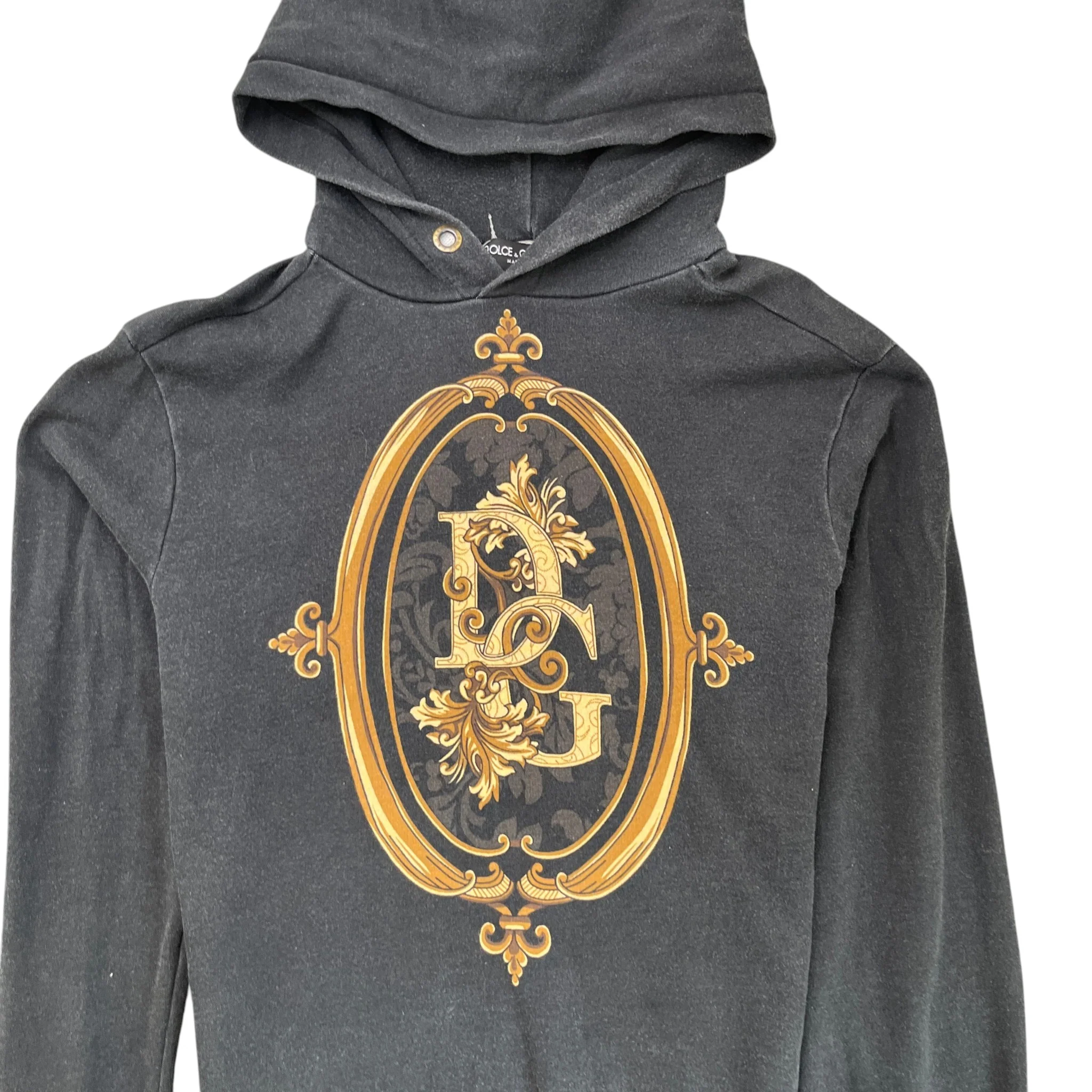 Men's Logo Print Hoodie Grey Size IT 48 / UK M - Image 5