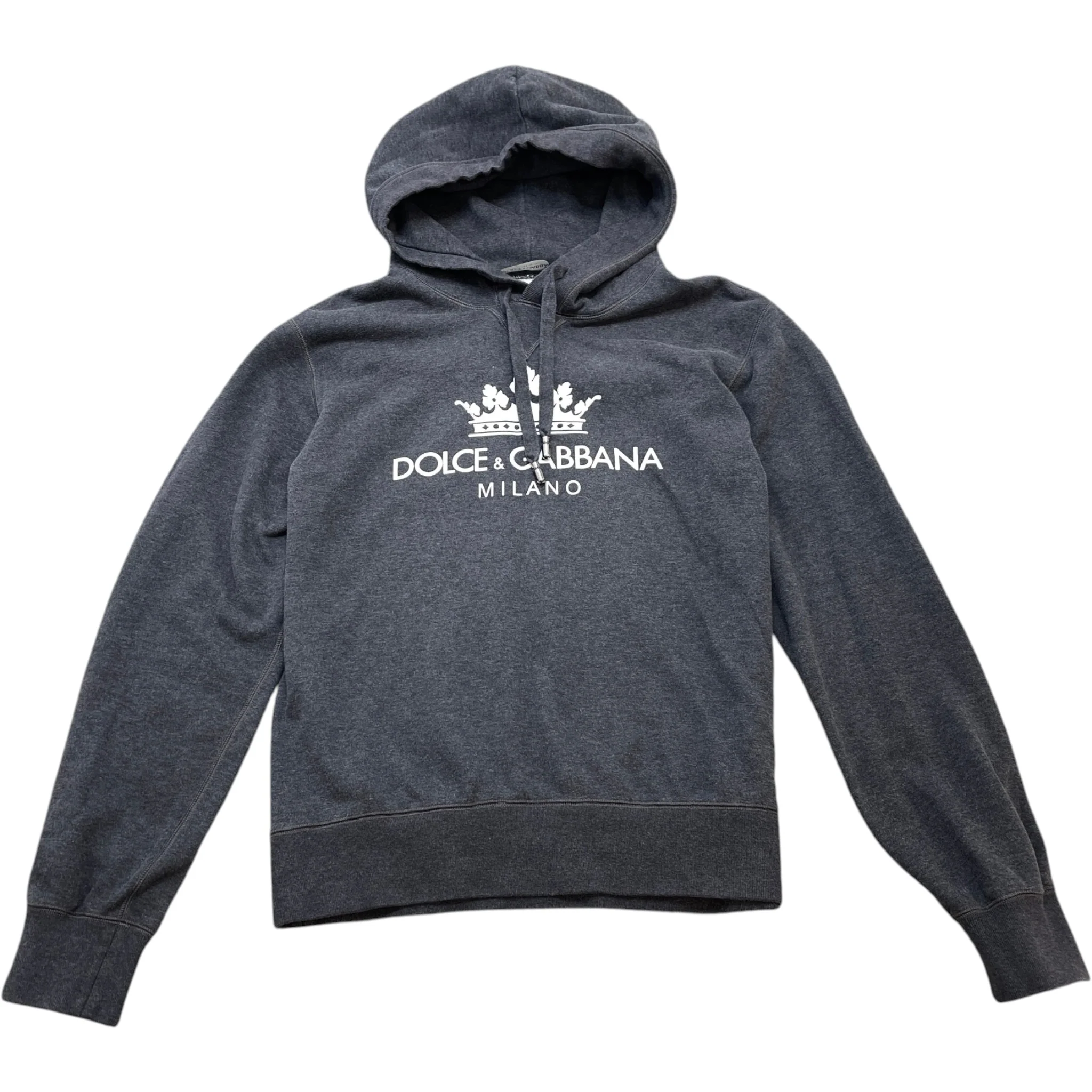 Men's Logo Print Hoodie Grey Size IT 48 / UK M