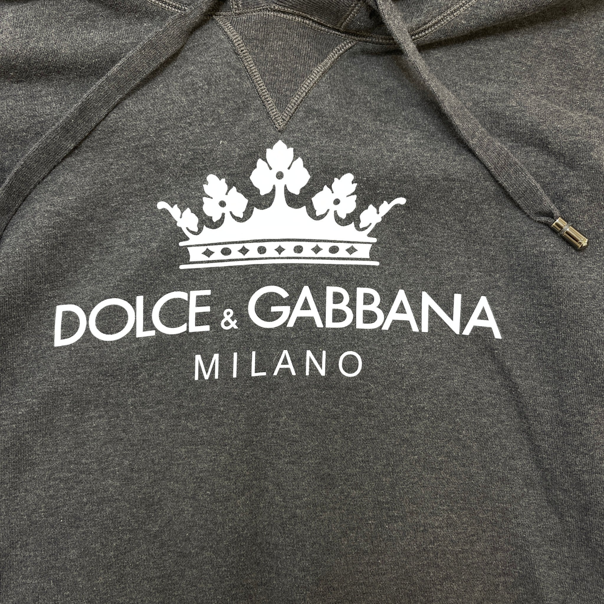 Men's Logo Print Hoodie Grey Size IT 48 / UK M - Image 7
