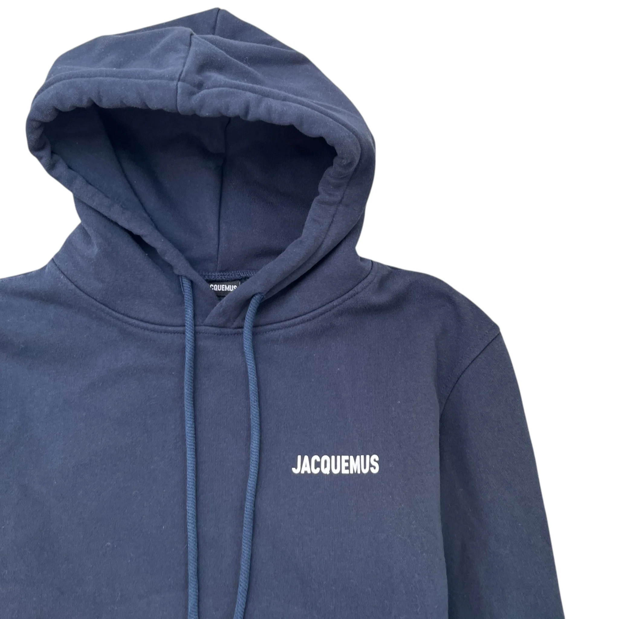 Men's Logo Print Hoodie Navy Size S - Image 5
