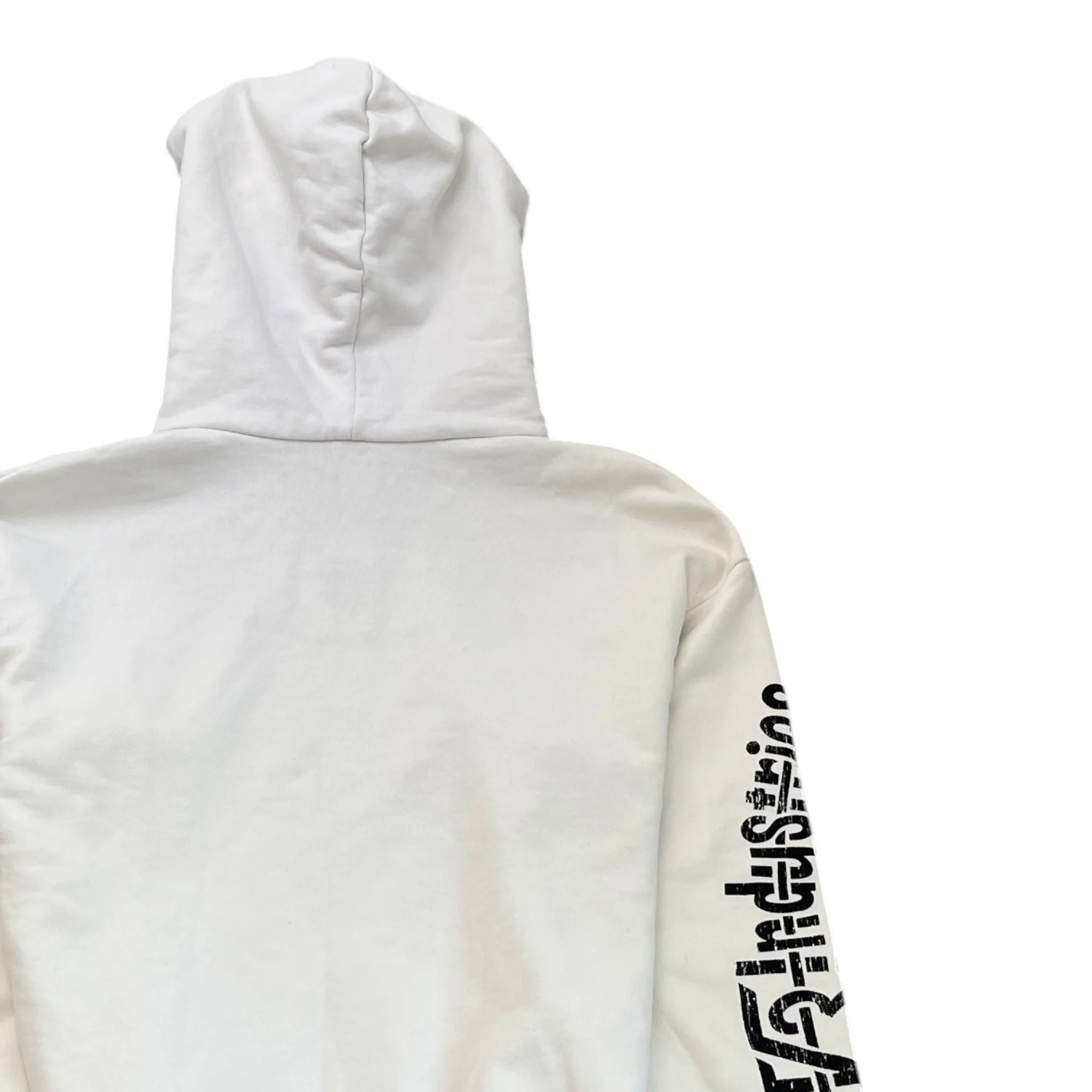 Men's Logo Print Hoodie White Size S - Image 4
