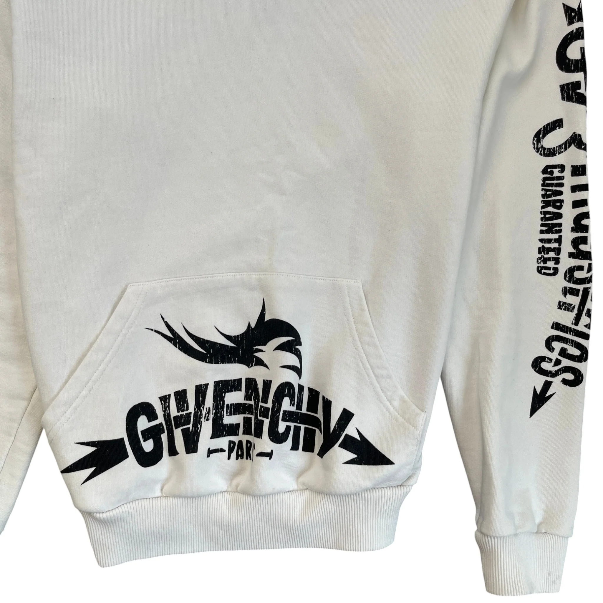 Men's Logo Print Hoodie White Size S - Image 5