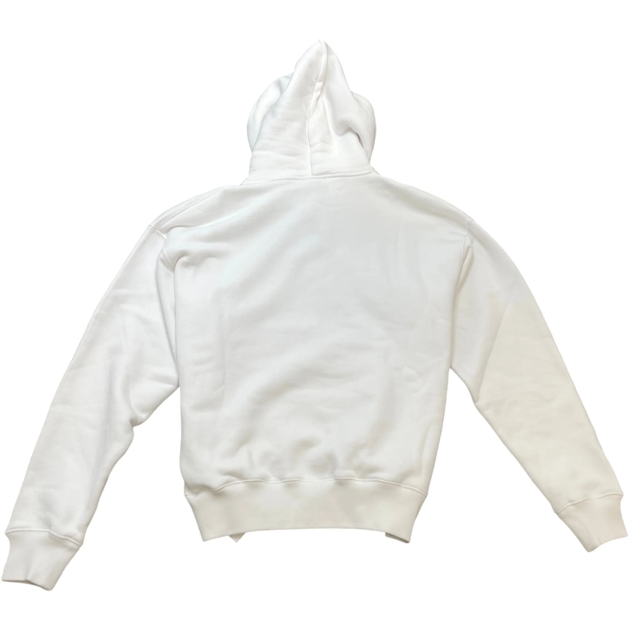 Men's Logo Print Hoodie White Size S - Image 2