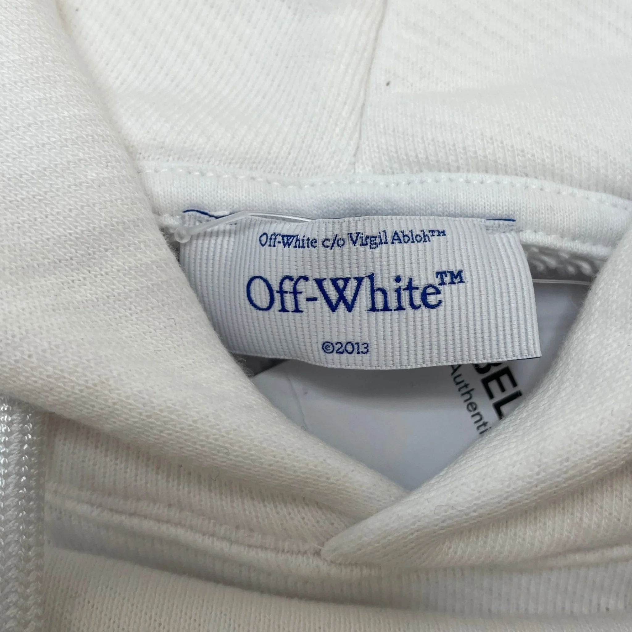 Men's Logo Print Hoodie White Size S - Image 5
