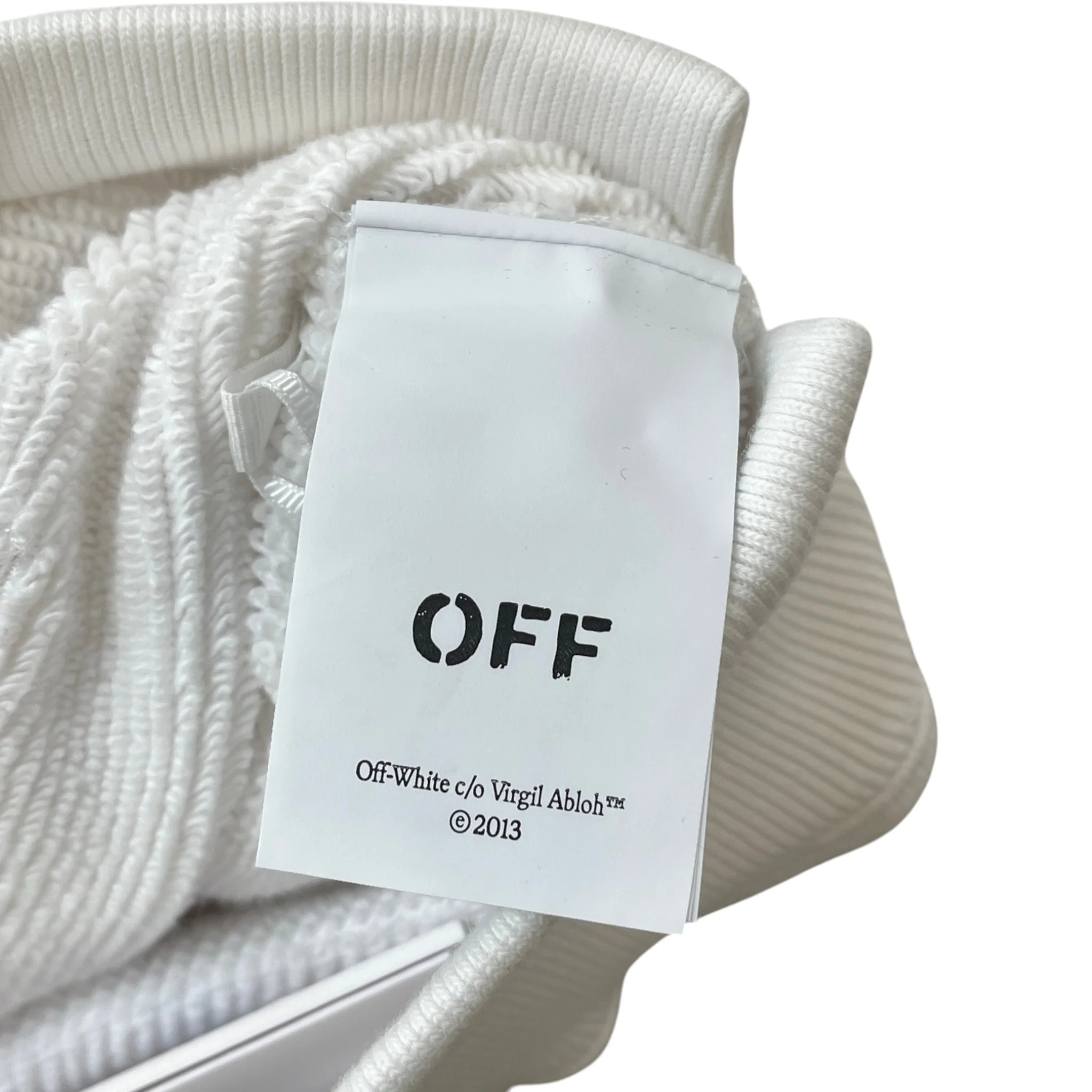 Men's Logo Print Hoodie White Size S - Image 7