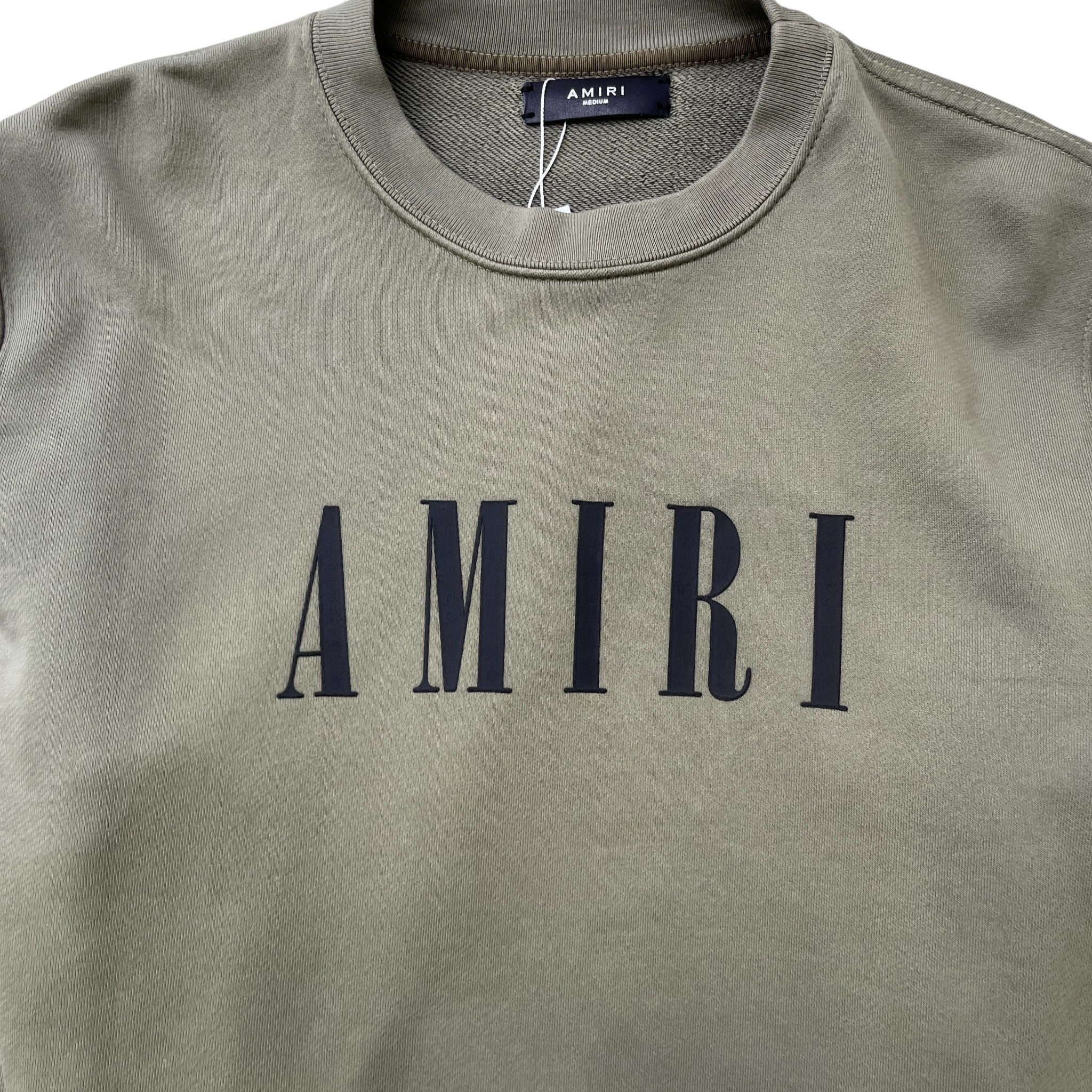 Men's Logo Print Jumper Khaki Size M - Image 5
