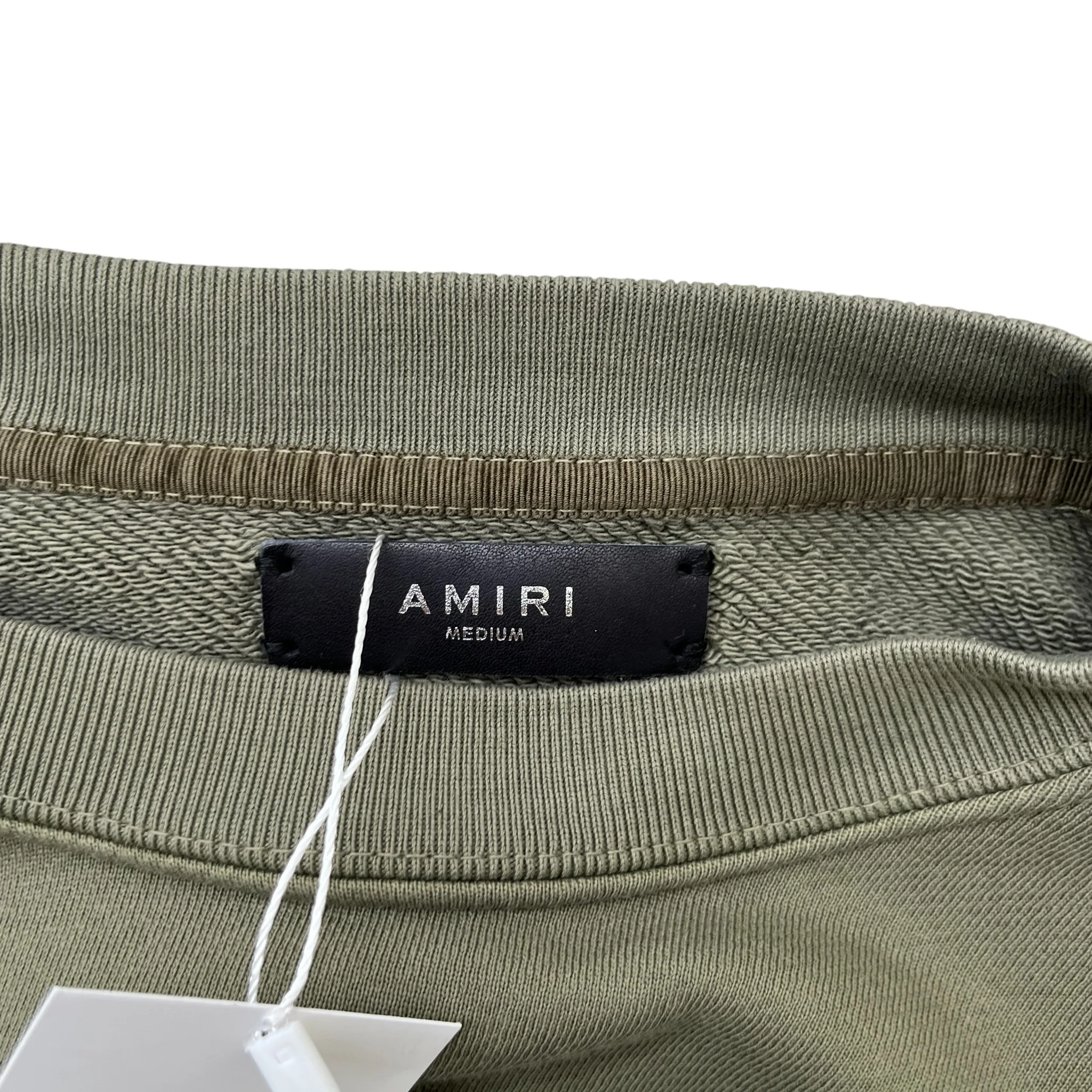 Men's Logo Print Jumper Khaki Size M - Image 7
