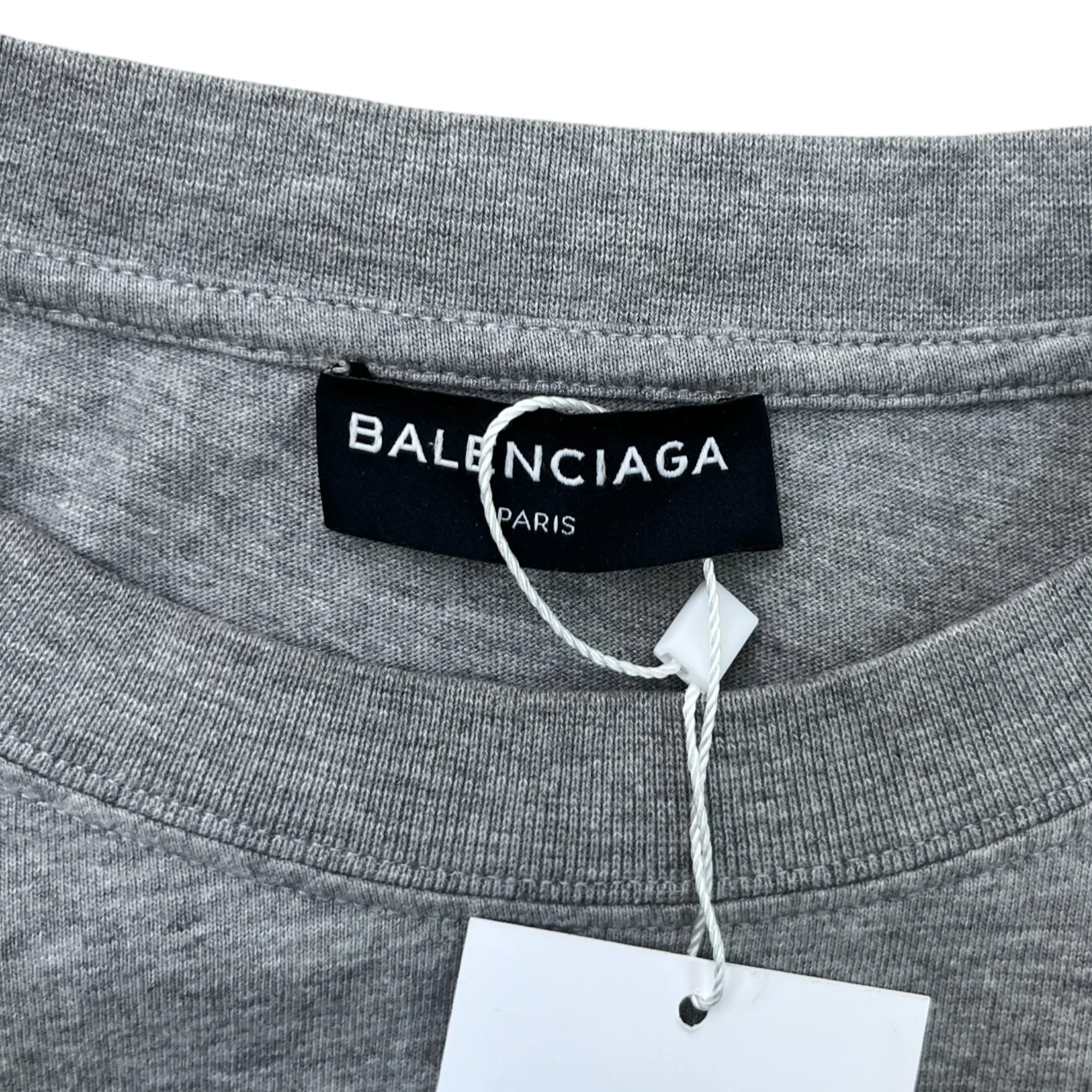 Men's Logo Print Long Sleeve T-Shirt Grey Size S - Image 7