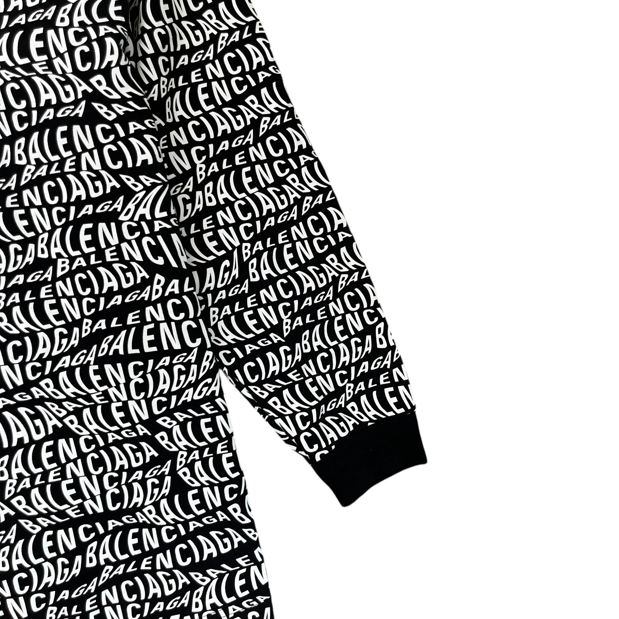 Men's Logo Print Oversized T-Shirt Black Size M - Image 5