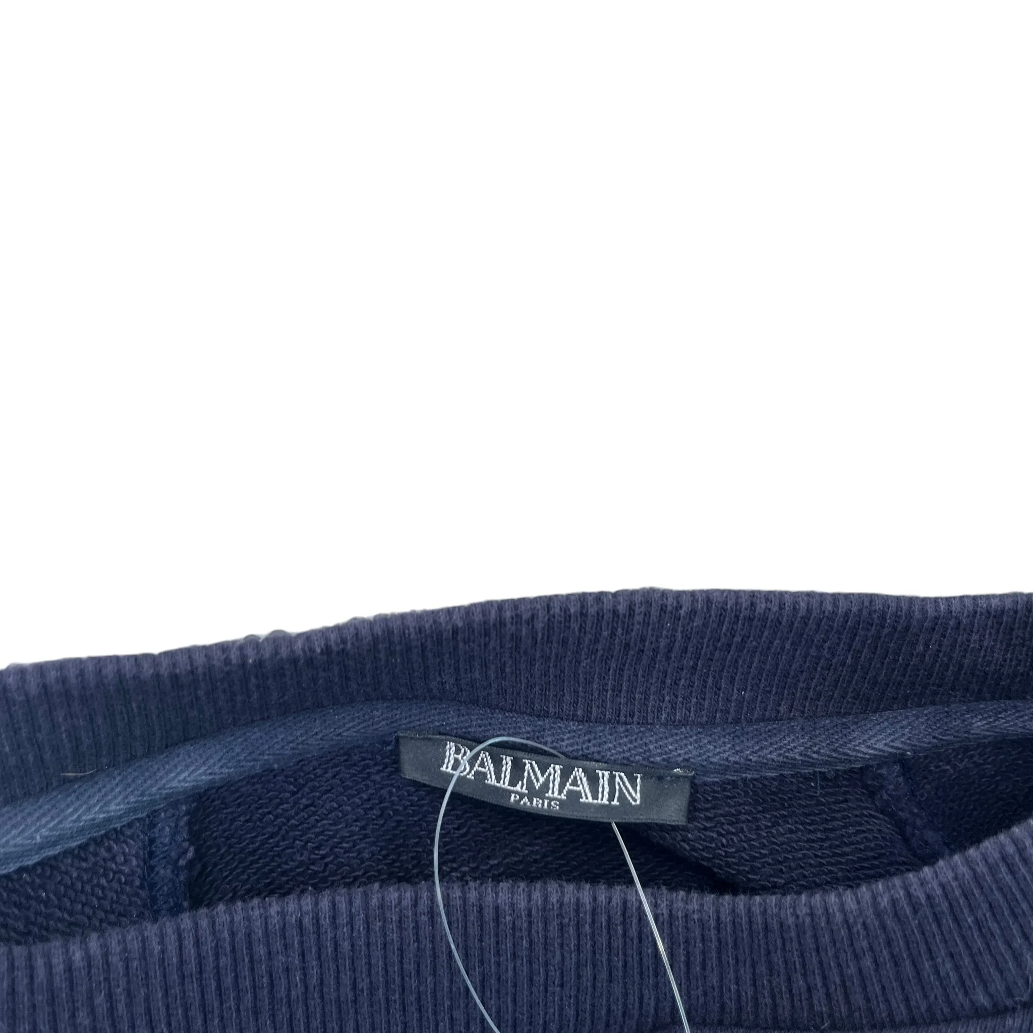 Men's Logo Print Sweatshirt Navy Size XS - Image 7