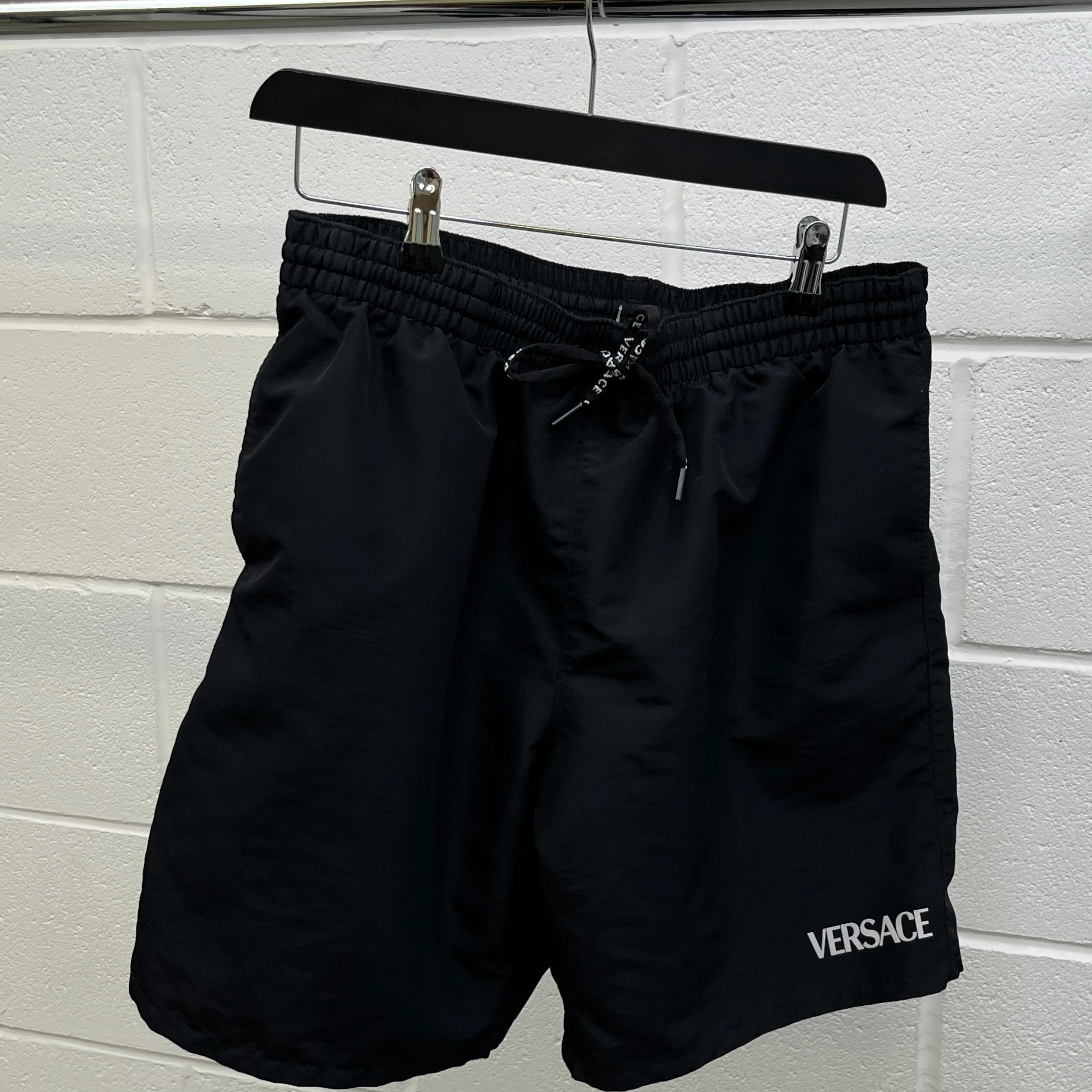 Men's Logo Print Swim Shorts Black Size 34 / UK 6 - Image 8