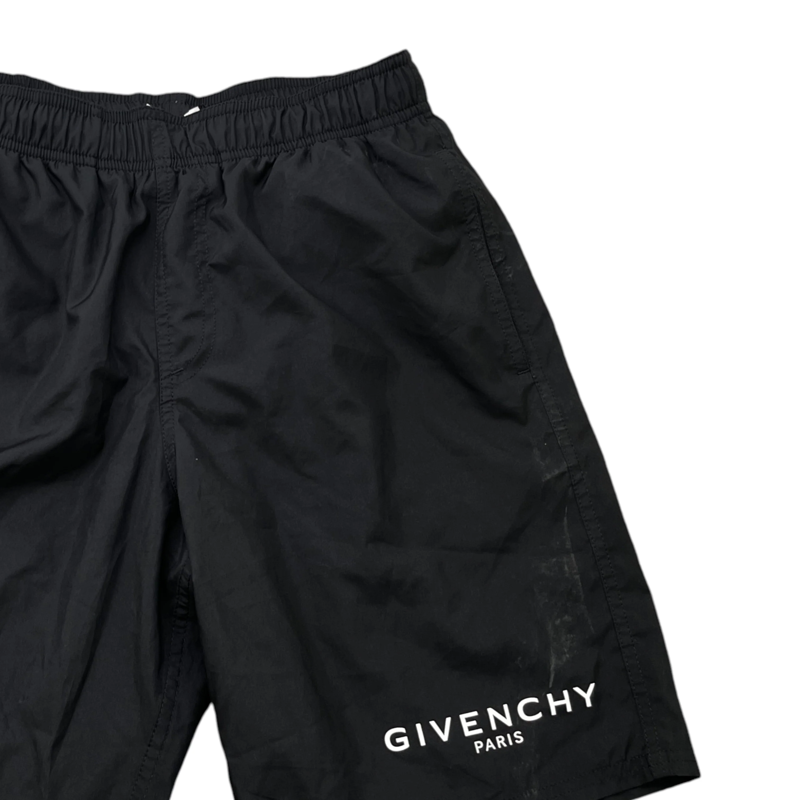 Men's Logo Print Swim Shorts Black Size S - Image 3