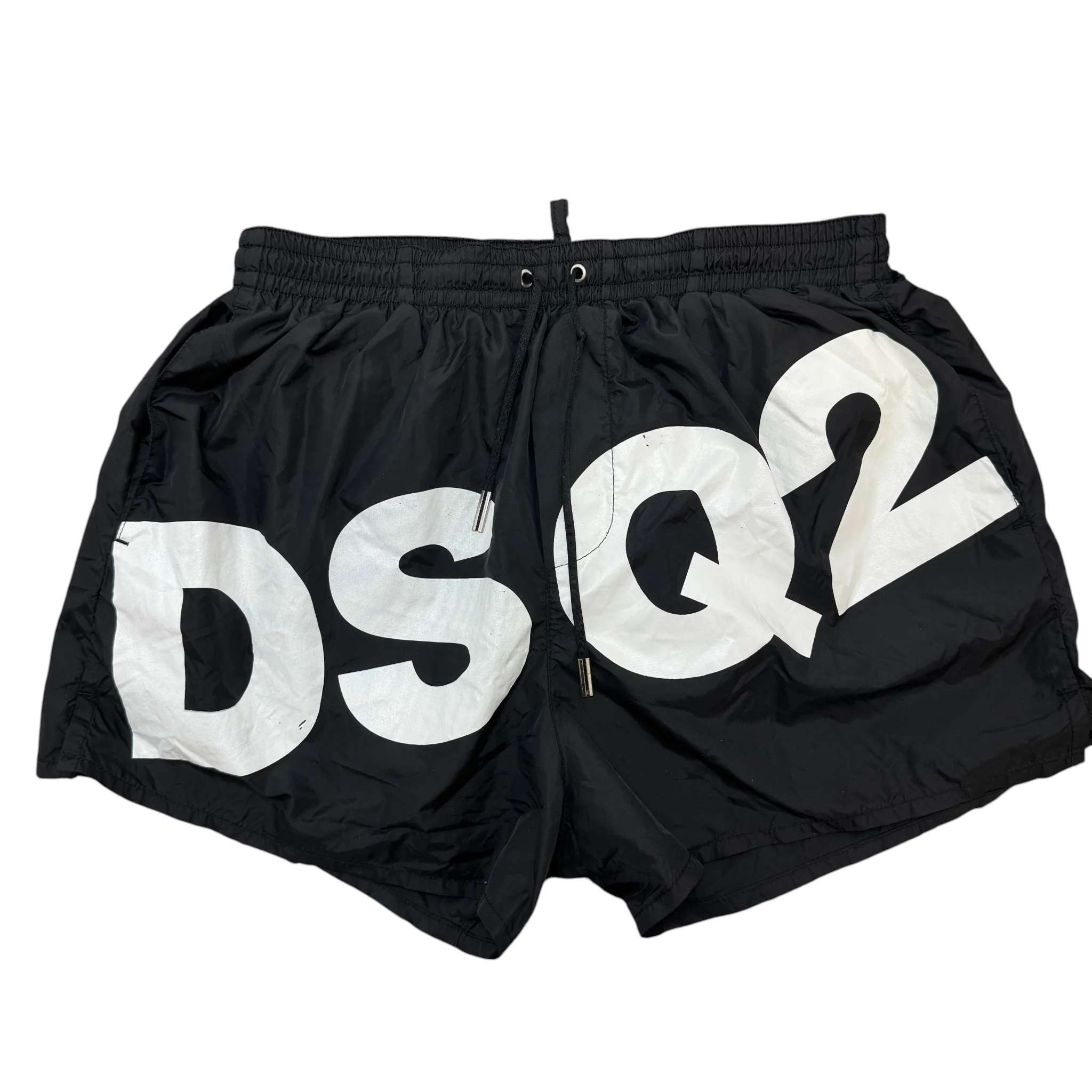 Men's Logo Print Swim Shorts Black Size W30 / IT 46