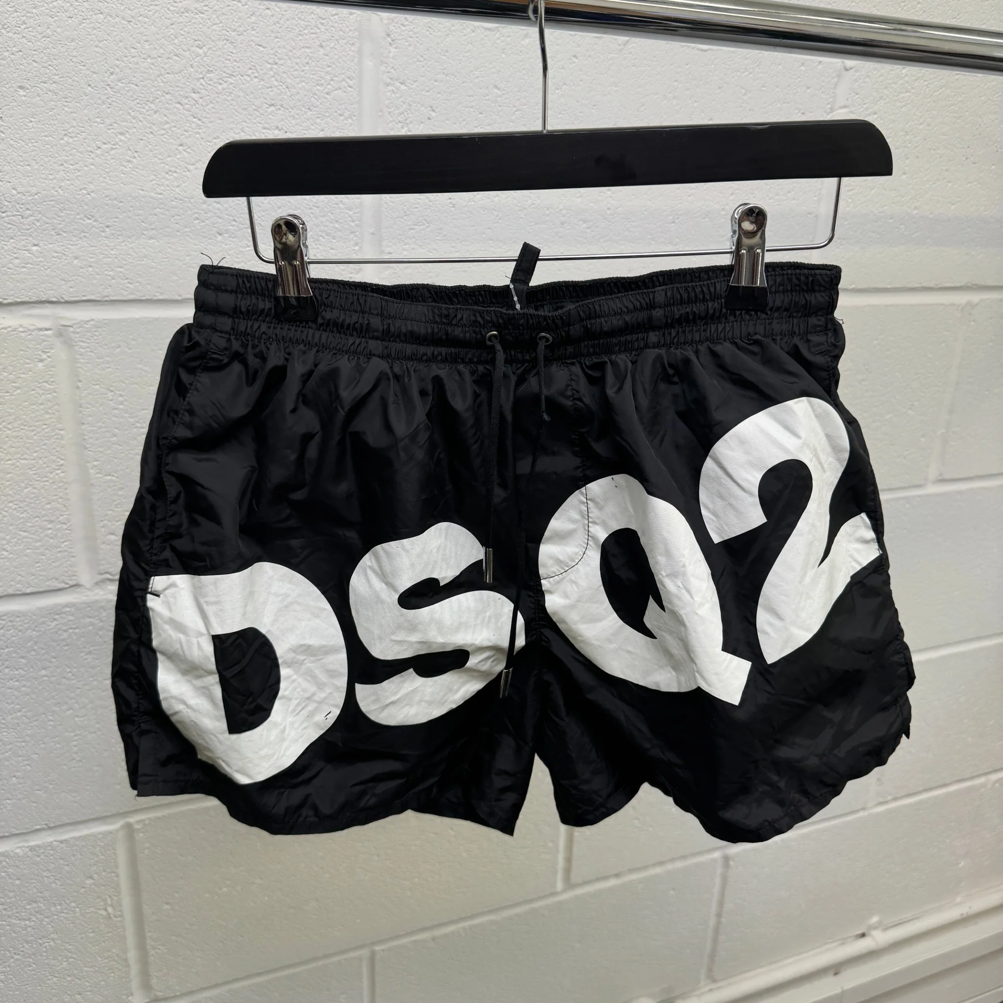 Men's Logo Print Swim Shorts Black Size W30 / IT 46 - Image 5