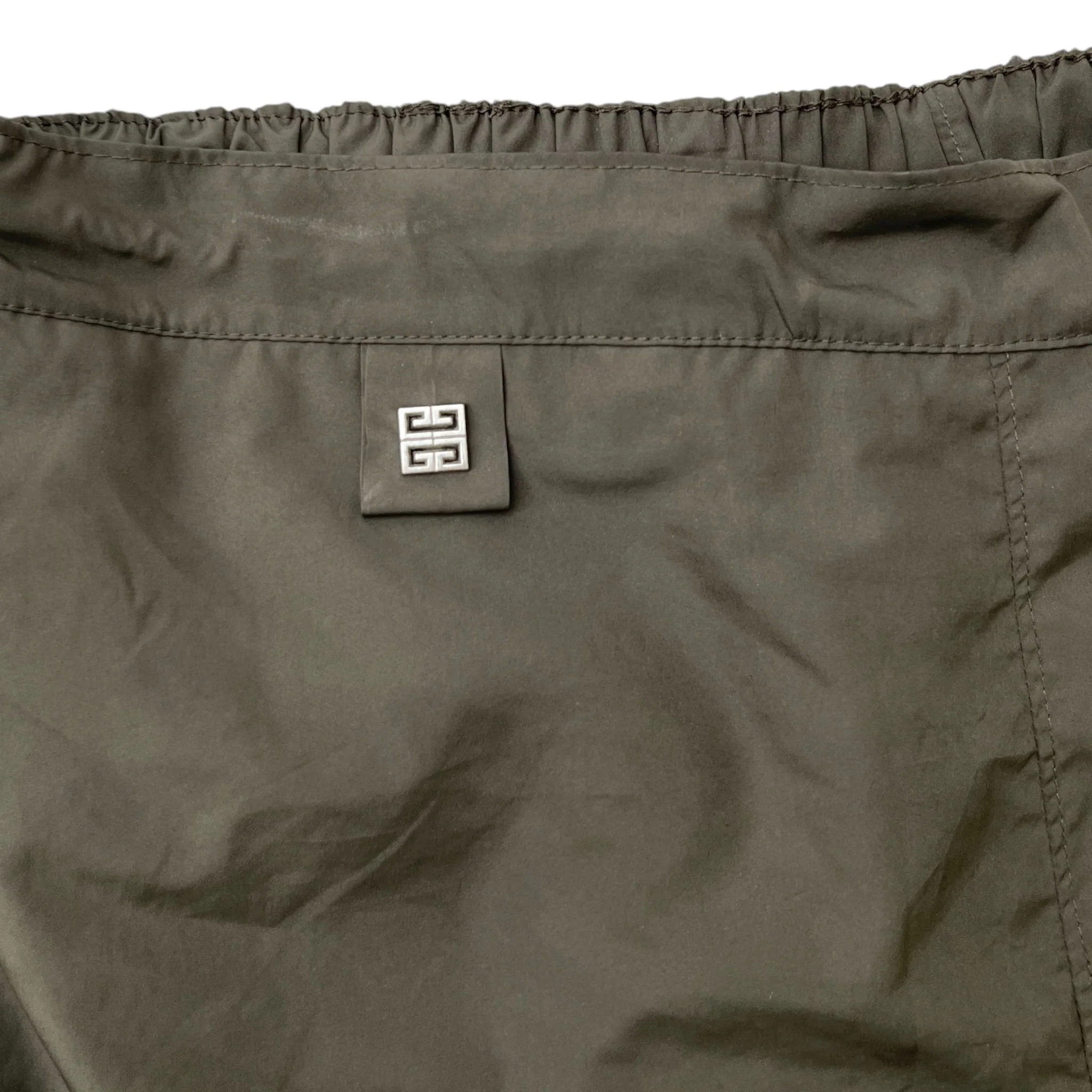 Men's Logo Print Swim Shorts Khaki Size S - Image 5