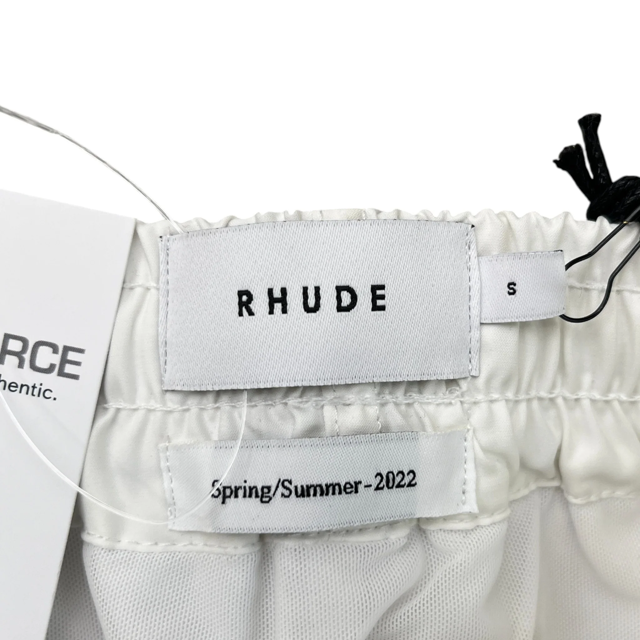 Men's Logo Print Swim Shorts White Size S - Image 8