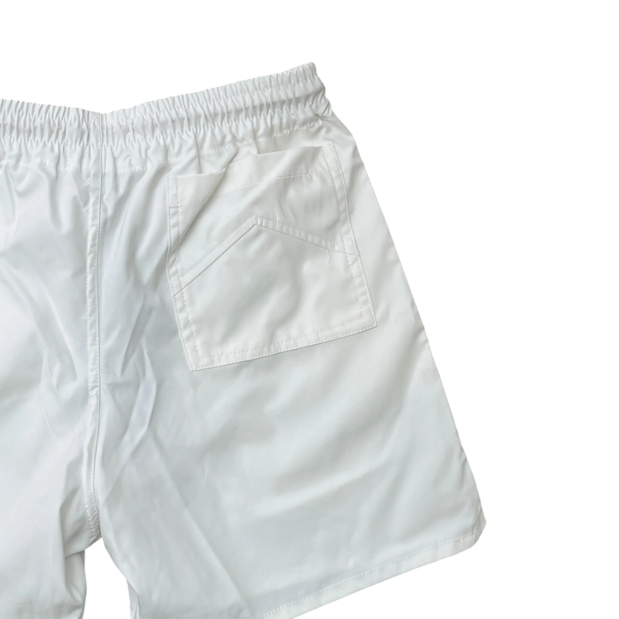 Men's Logo Print Swim Shorts White Size S - Image 4