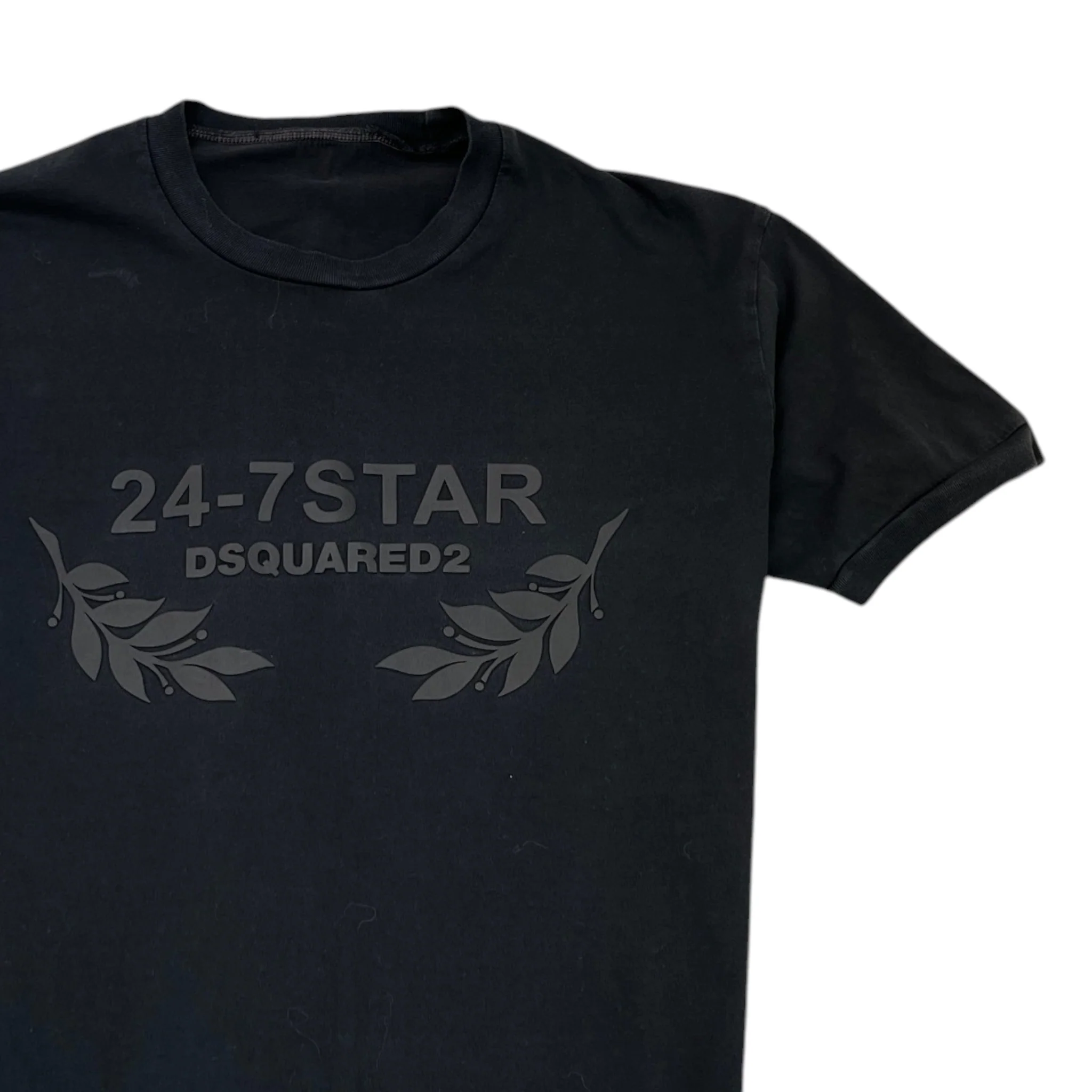 Men's Logo Print T-Shirt Black Size L - Image 3