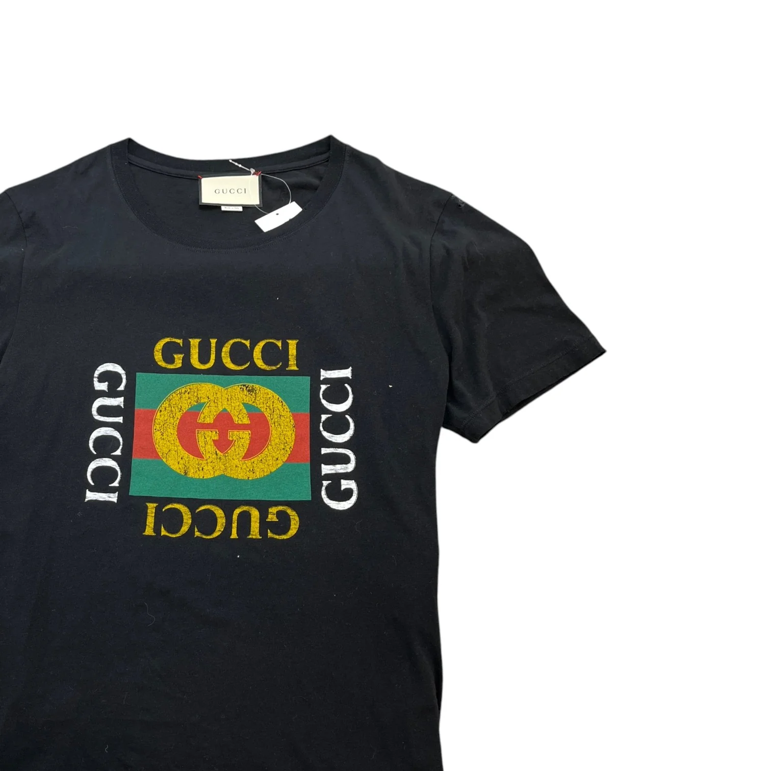 Men's Logo Print T-Shirt Black Size L - Image 3