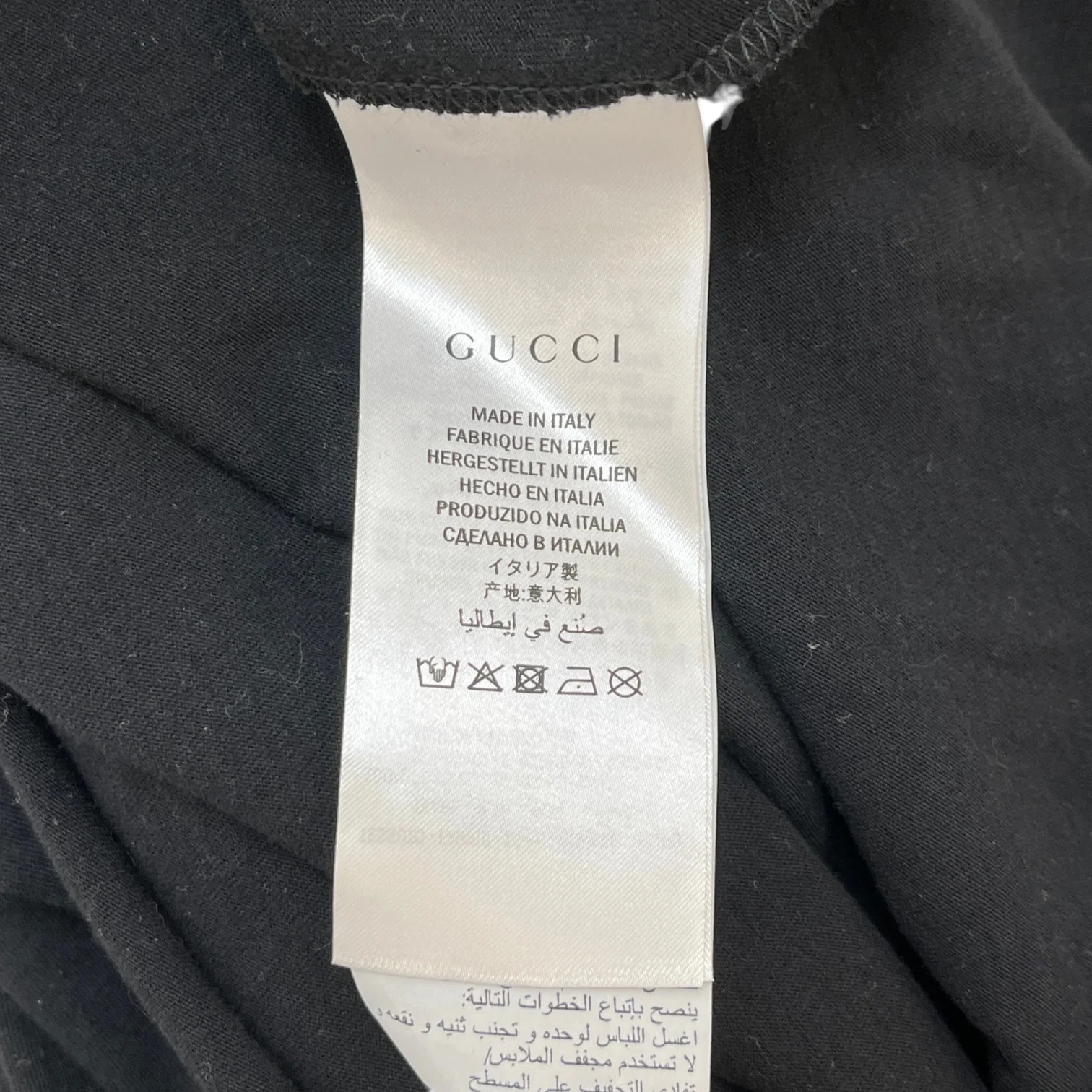 Men's Logo Print T-Shirt Black Size L - Image 8