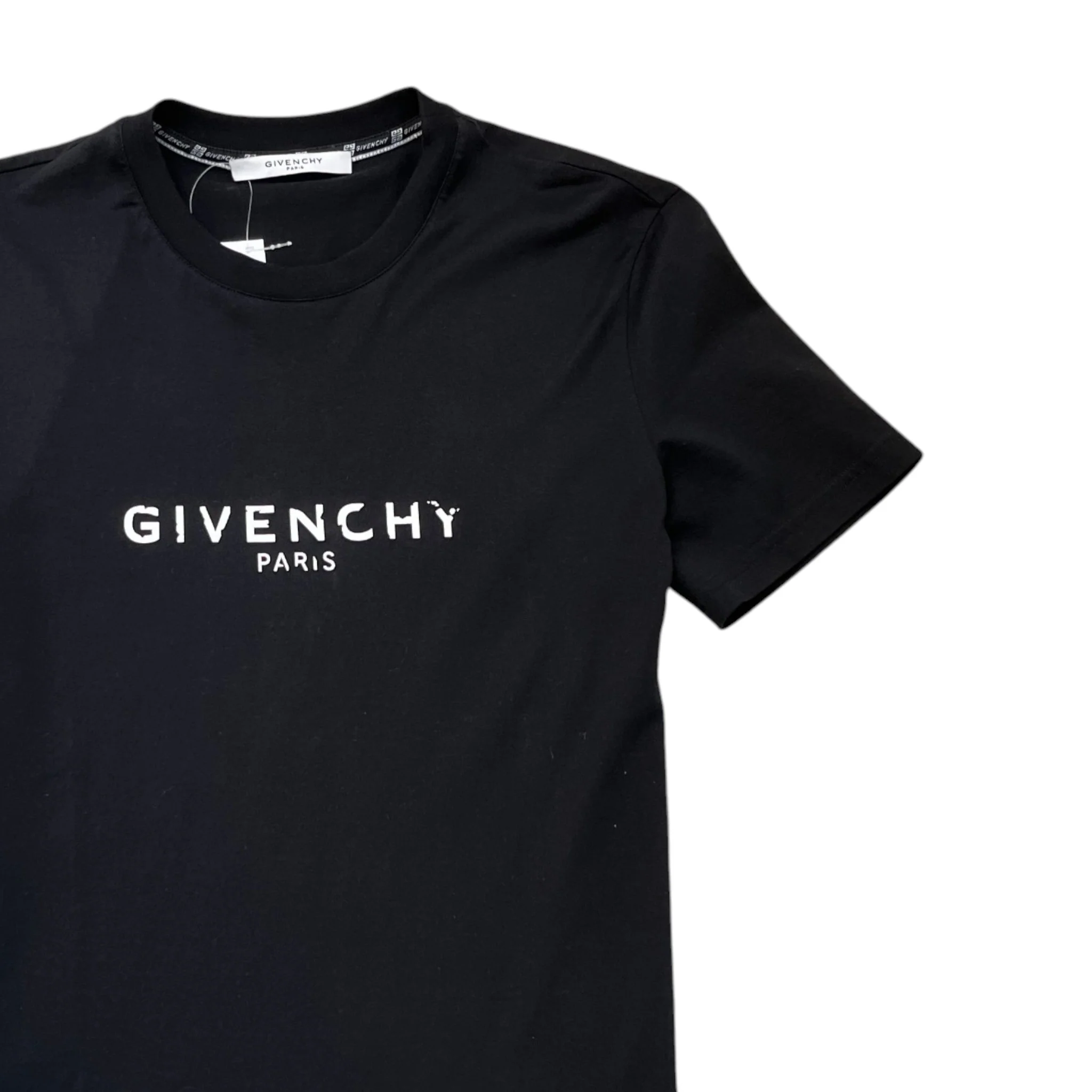 Men's Logo Print T-Shirt Black Size M - Image 3