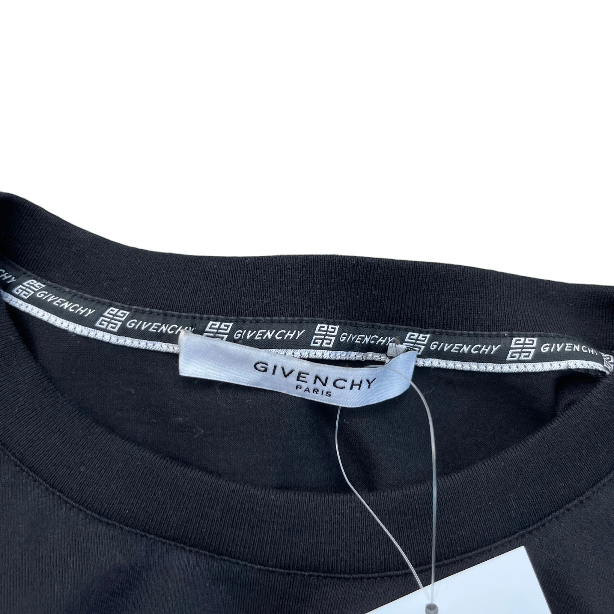 Men's Logo Print T-Shirt Black Size M - Image 7