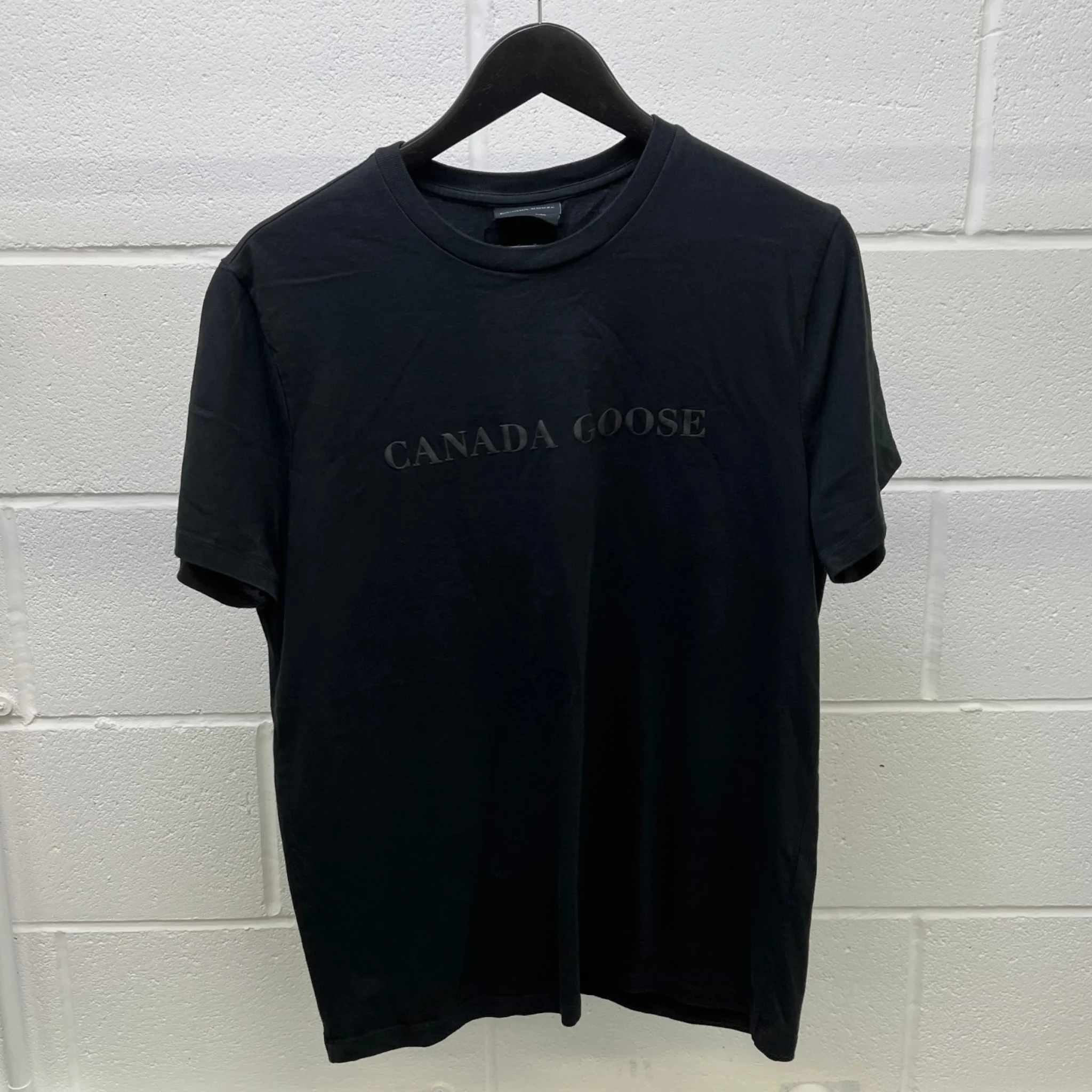 Men's Logo Print T-Shirt Black Size M - Image 8