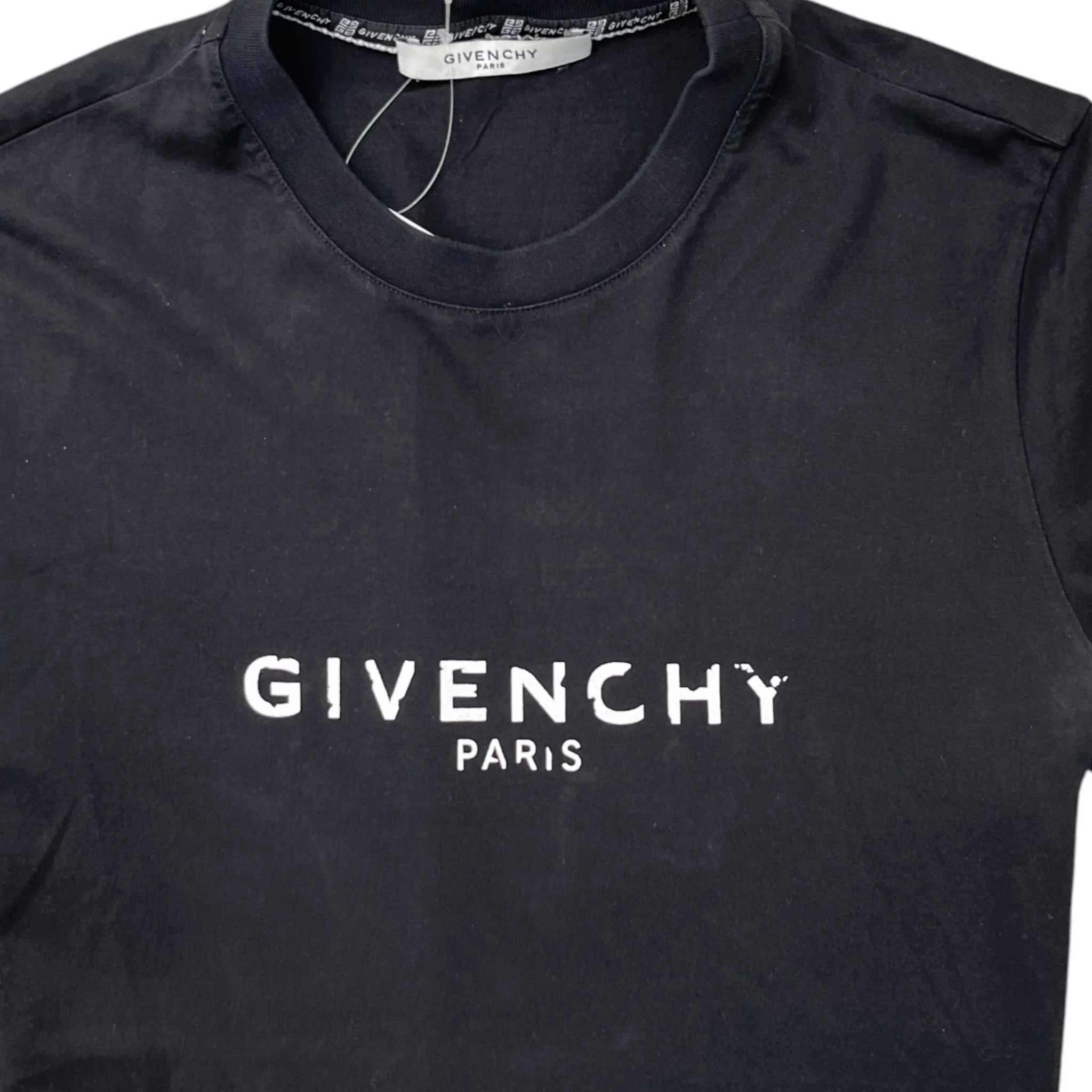 Men's Logo Print T-Shirt Black Size S - Image 5