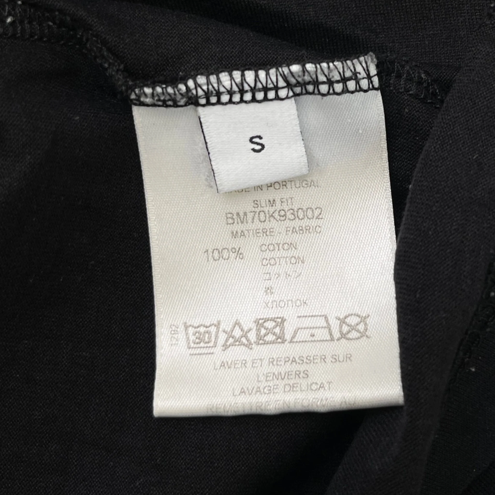 Men's Logo Print T-Shirt Black Size S - Image 6