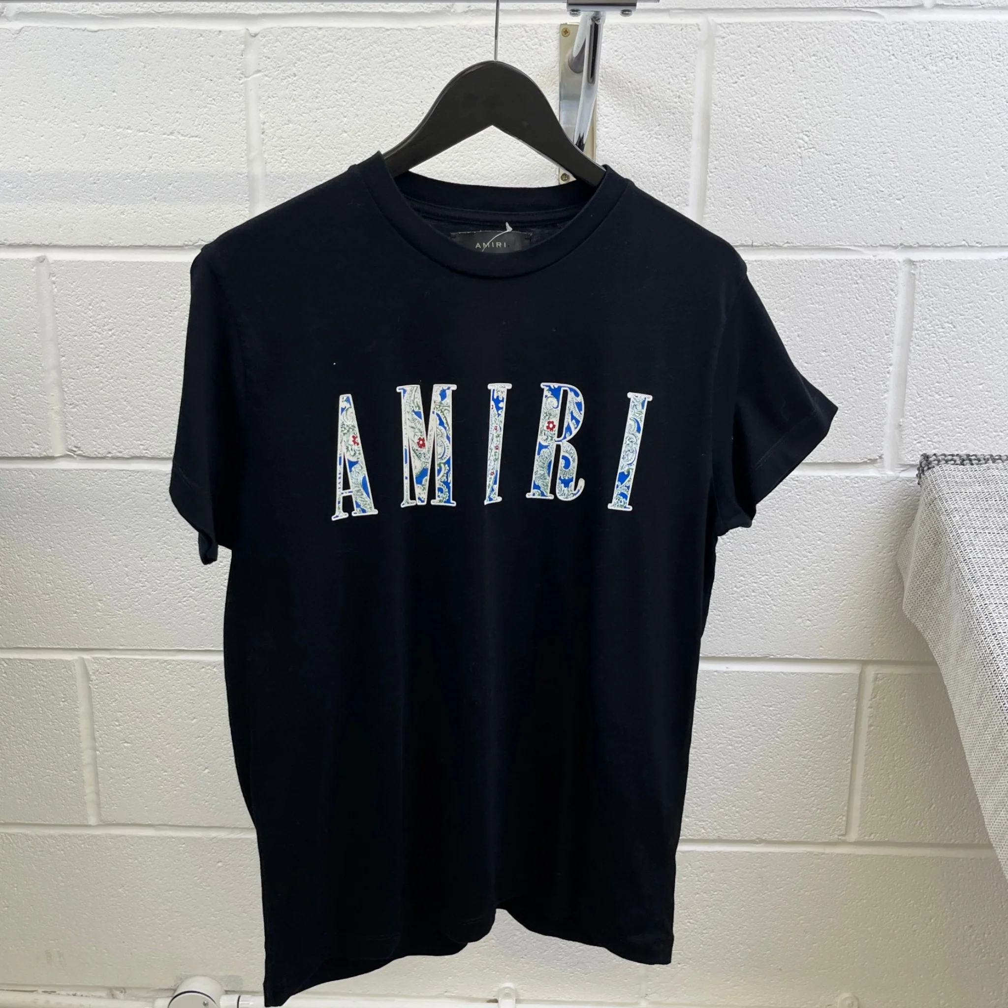 Men's Logo Print T-Shirt Black Size S - Image 11