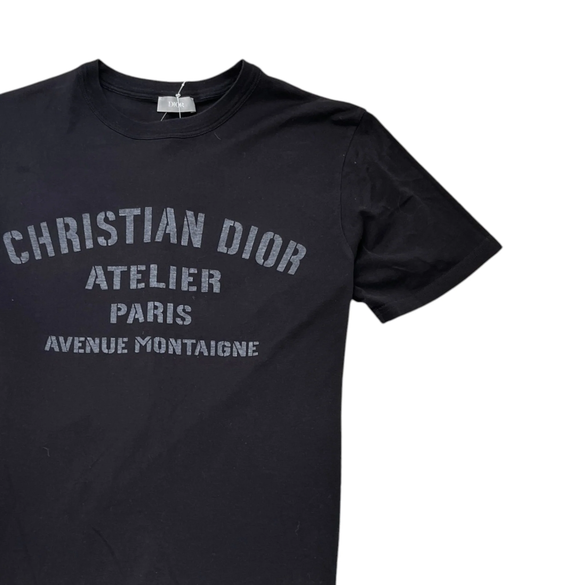 Men's Logo Print T-Shirt Black Size S - Image 3