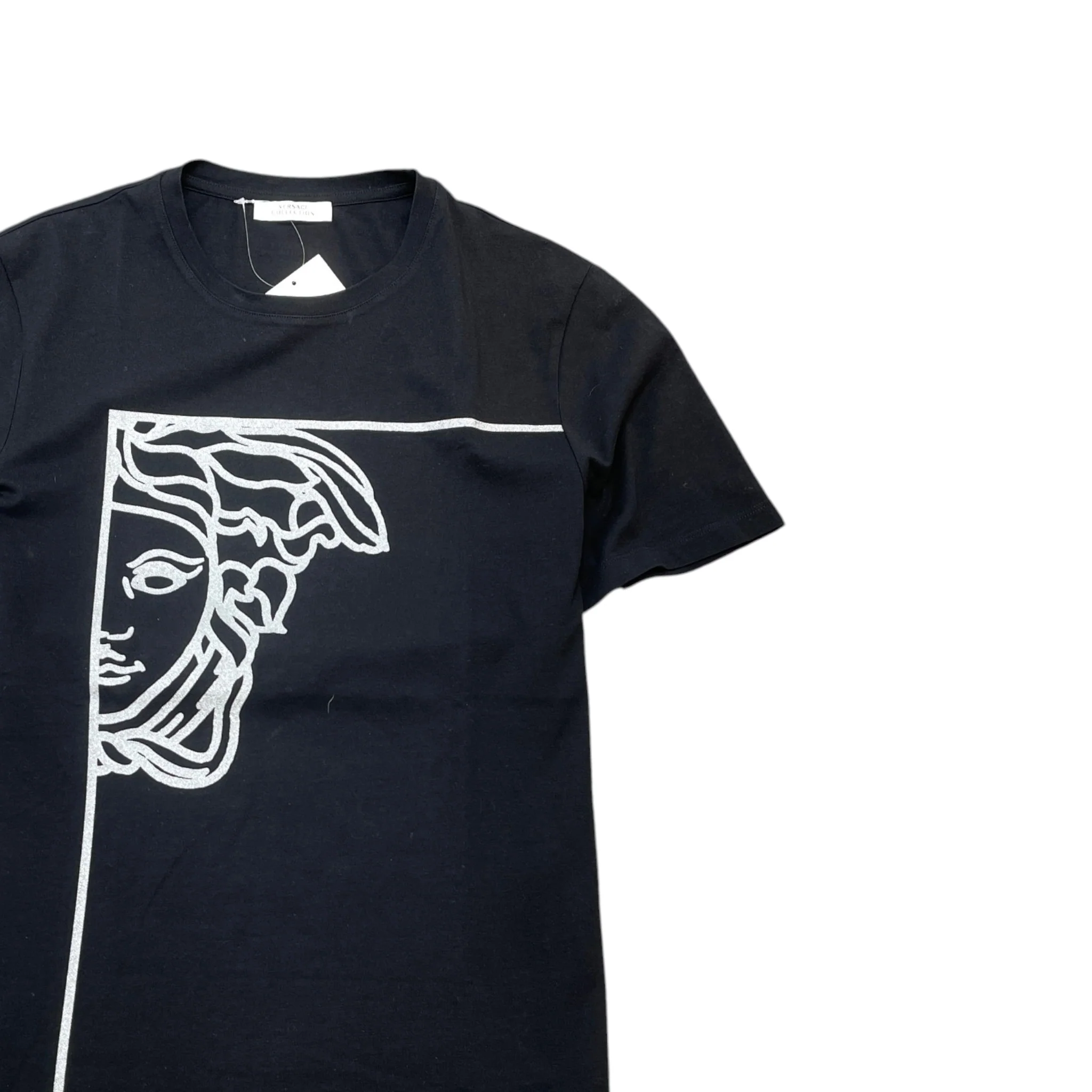Men's Logo Print T-Shirt Black Size S - Image 3