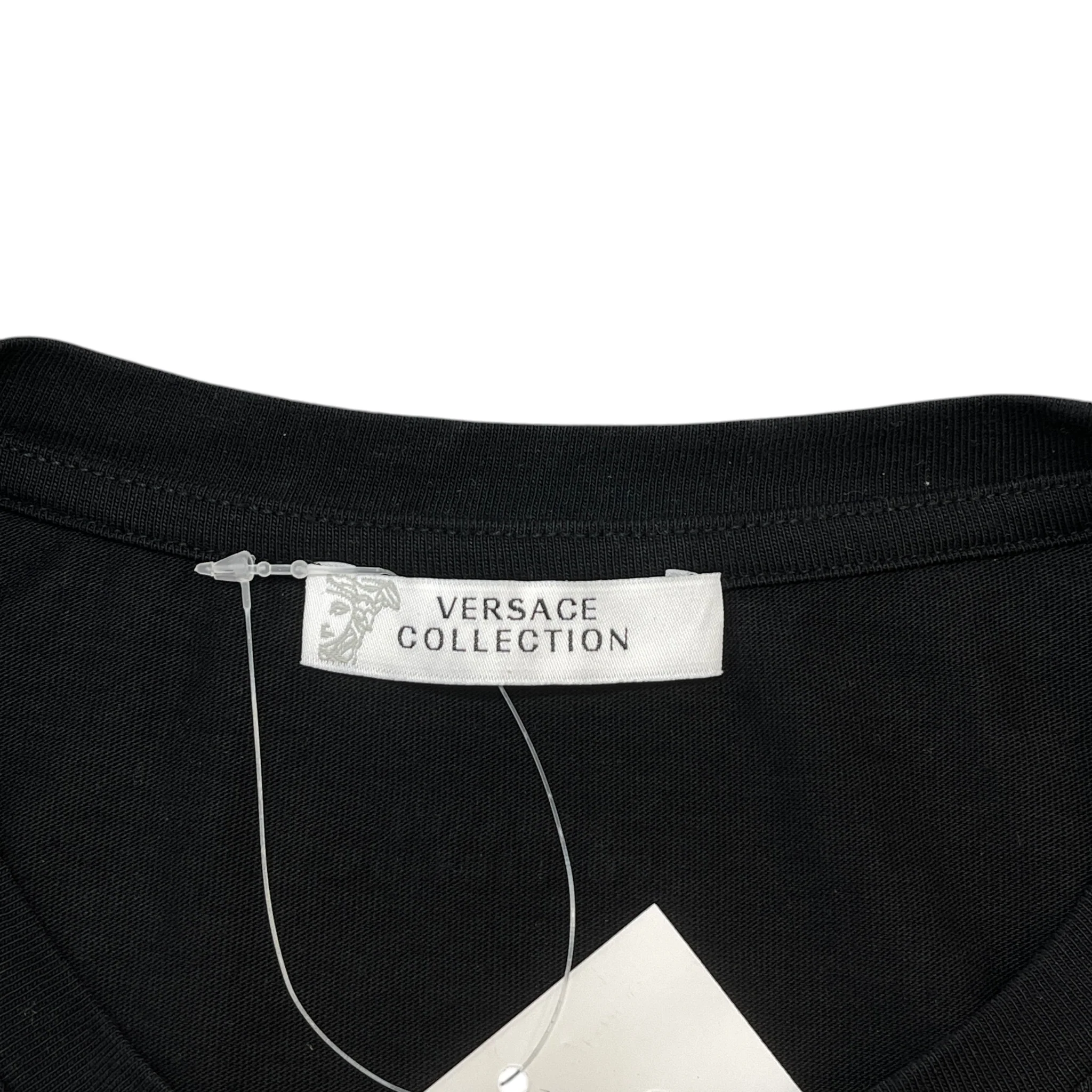Men's Logo Print T-Shirt Black Size S - Image 5