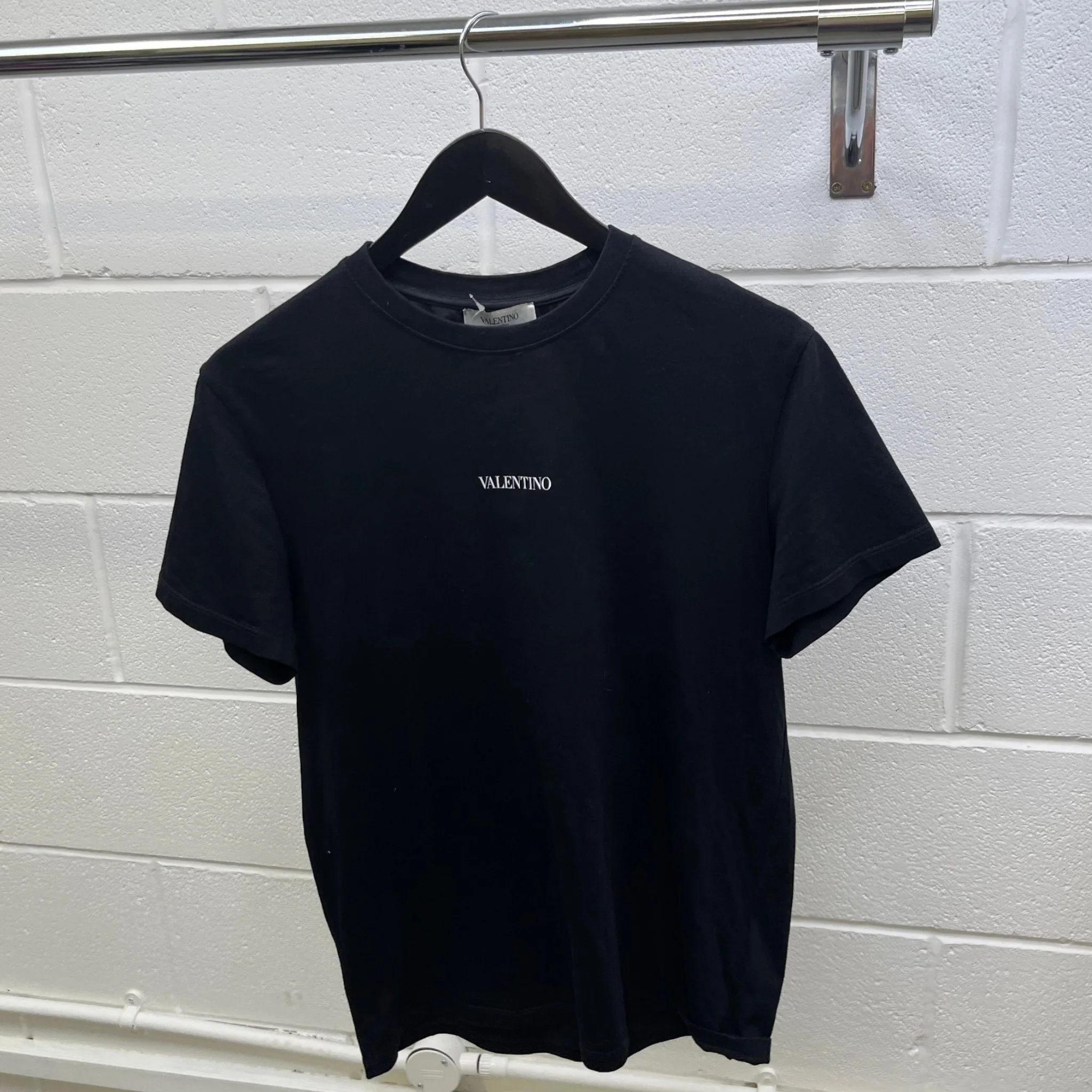 Men's Logo Print T-Shirt Black Size XS - Image 8
