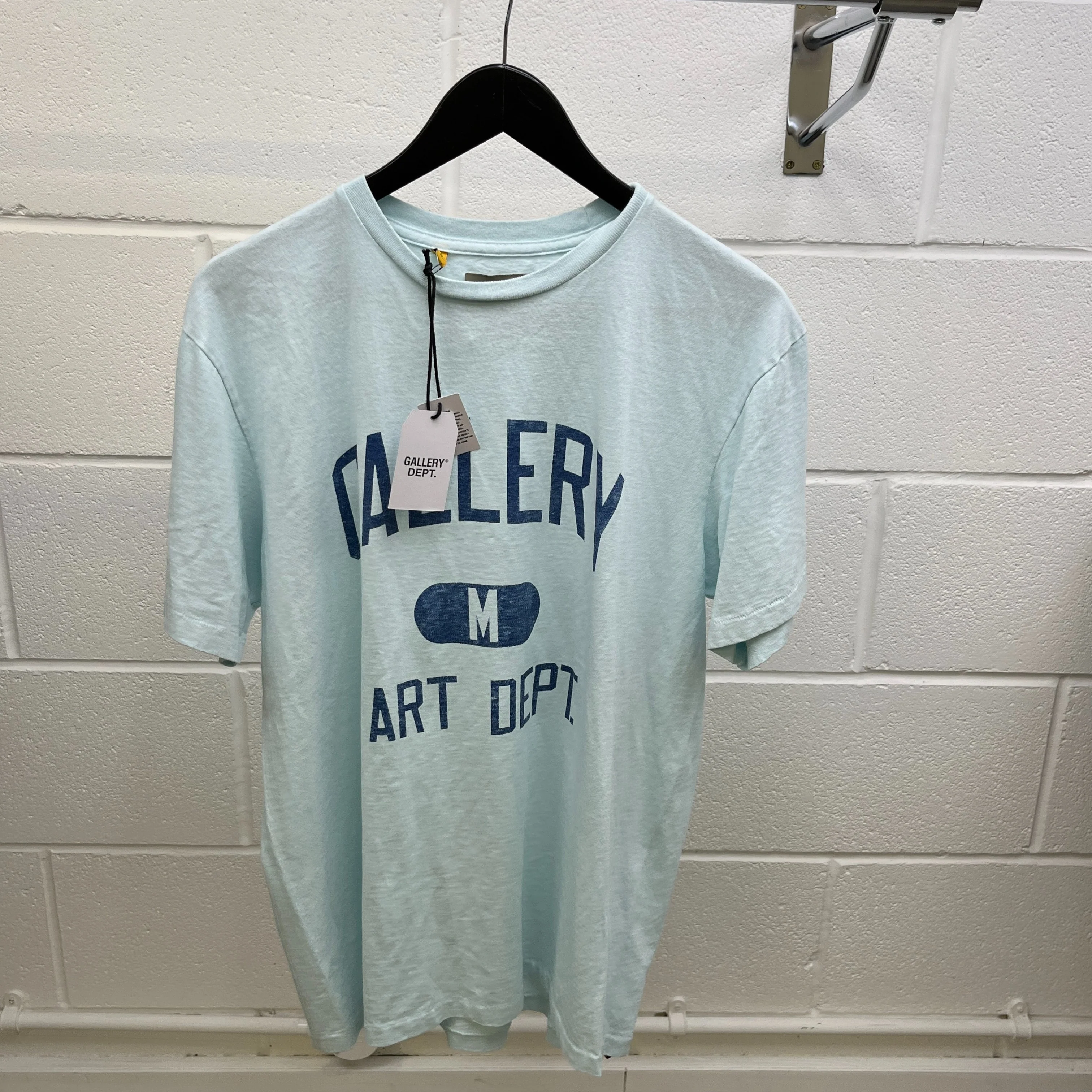 Men's Logo Print T-Shirt Blue Size M - Image 11