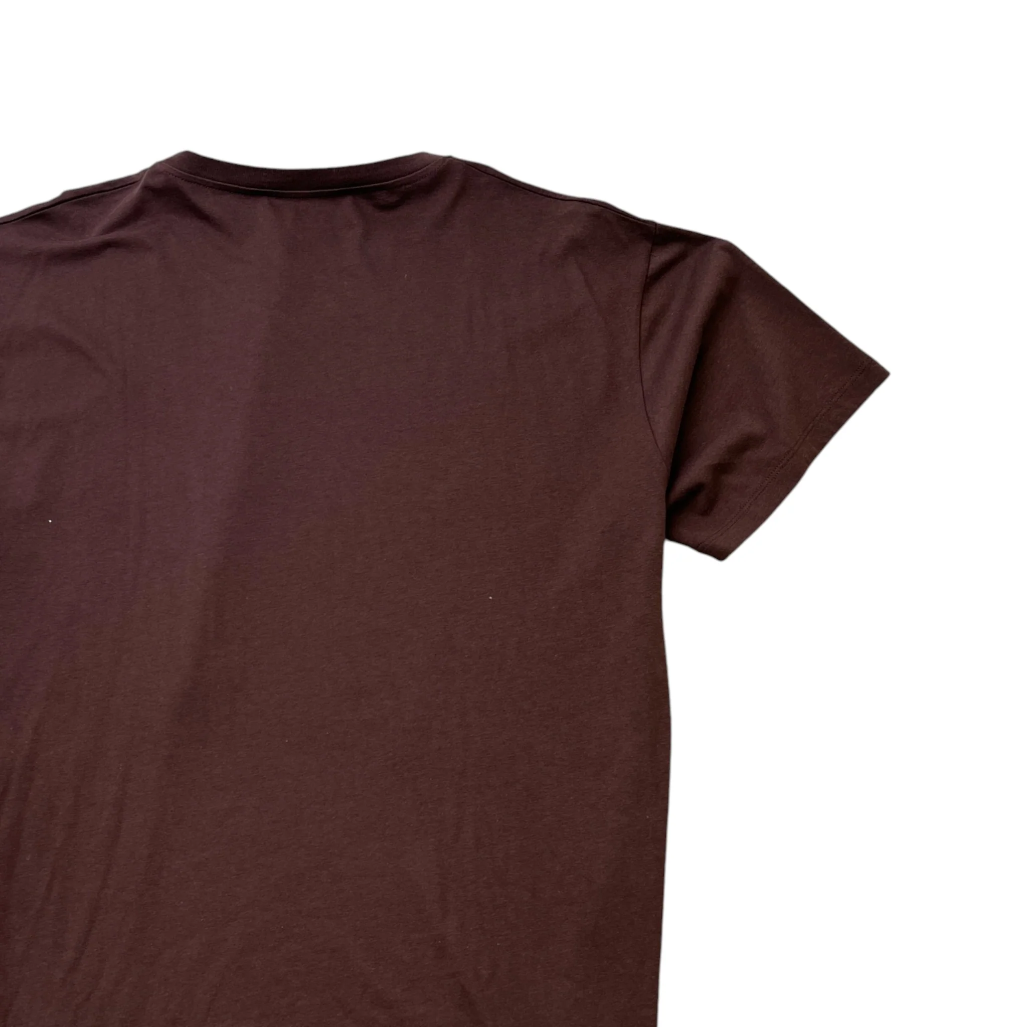 Men's Logo Print T-Shirt Brown Size M - Image 4