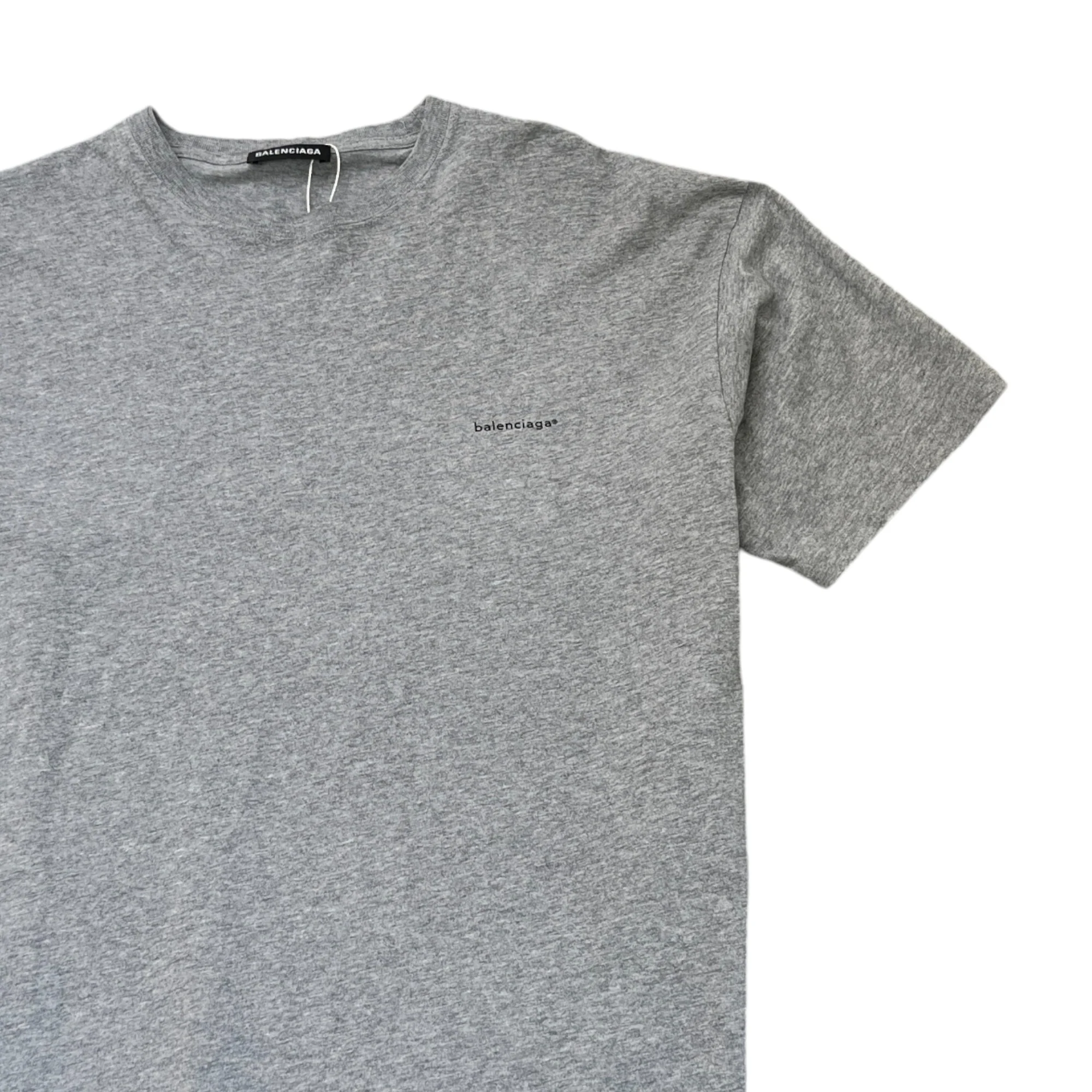 Men's Logo Print T-Shirt Grey Size M - Image 3