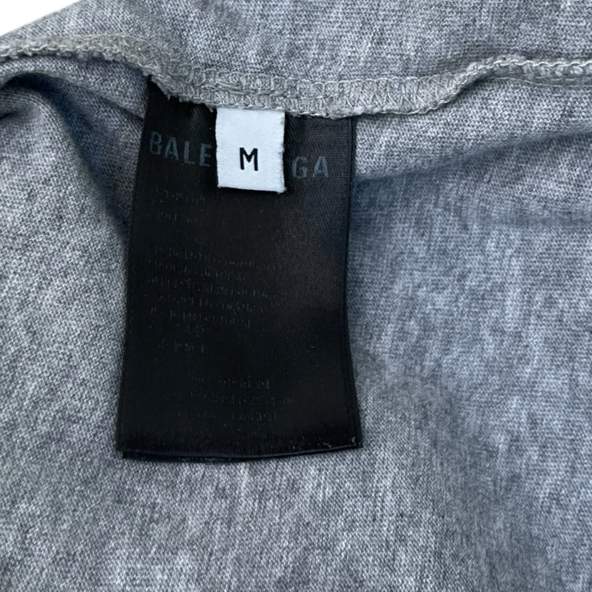 Men's Logo Print T-Shirt Grey Size M - Image 7