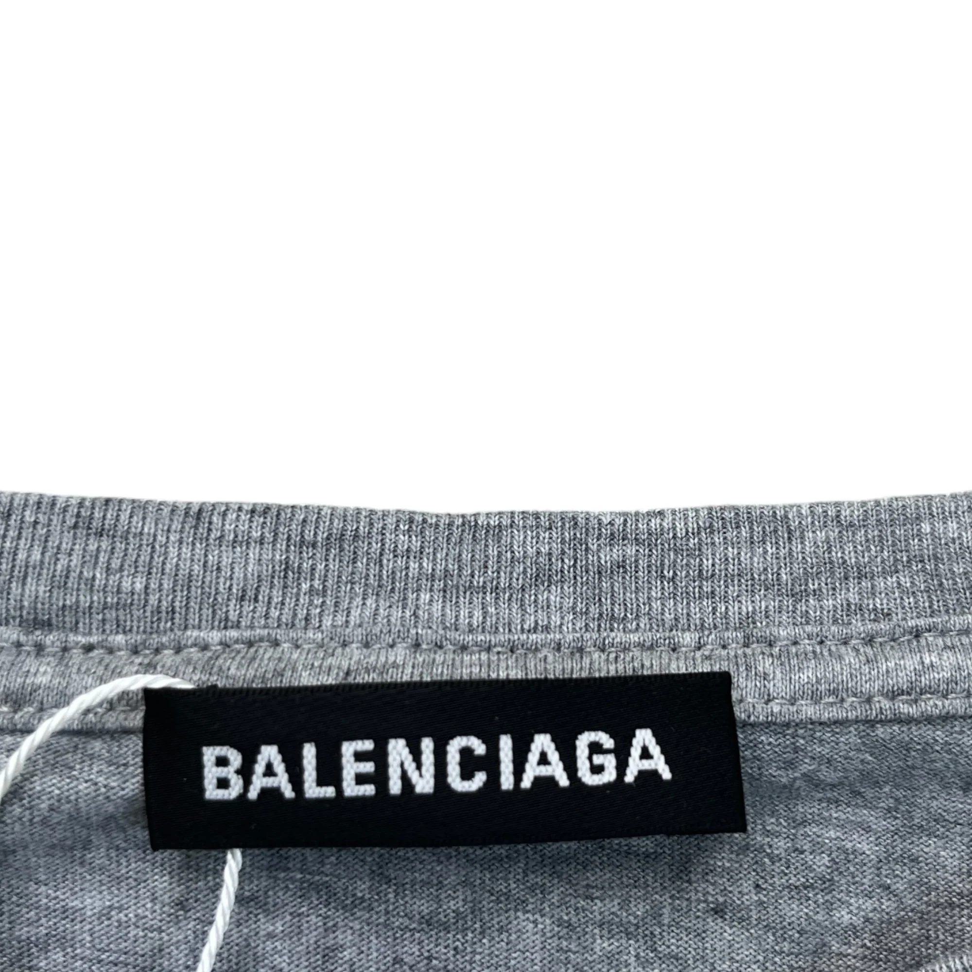 Men's Logo Print T-Shirt Grey Size M - Image 8