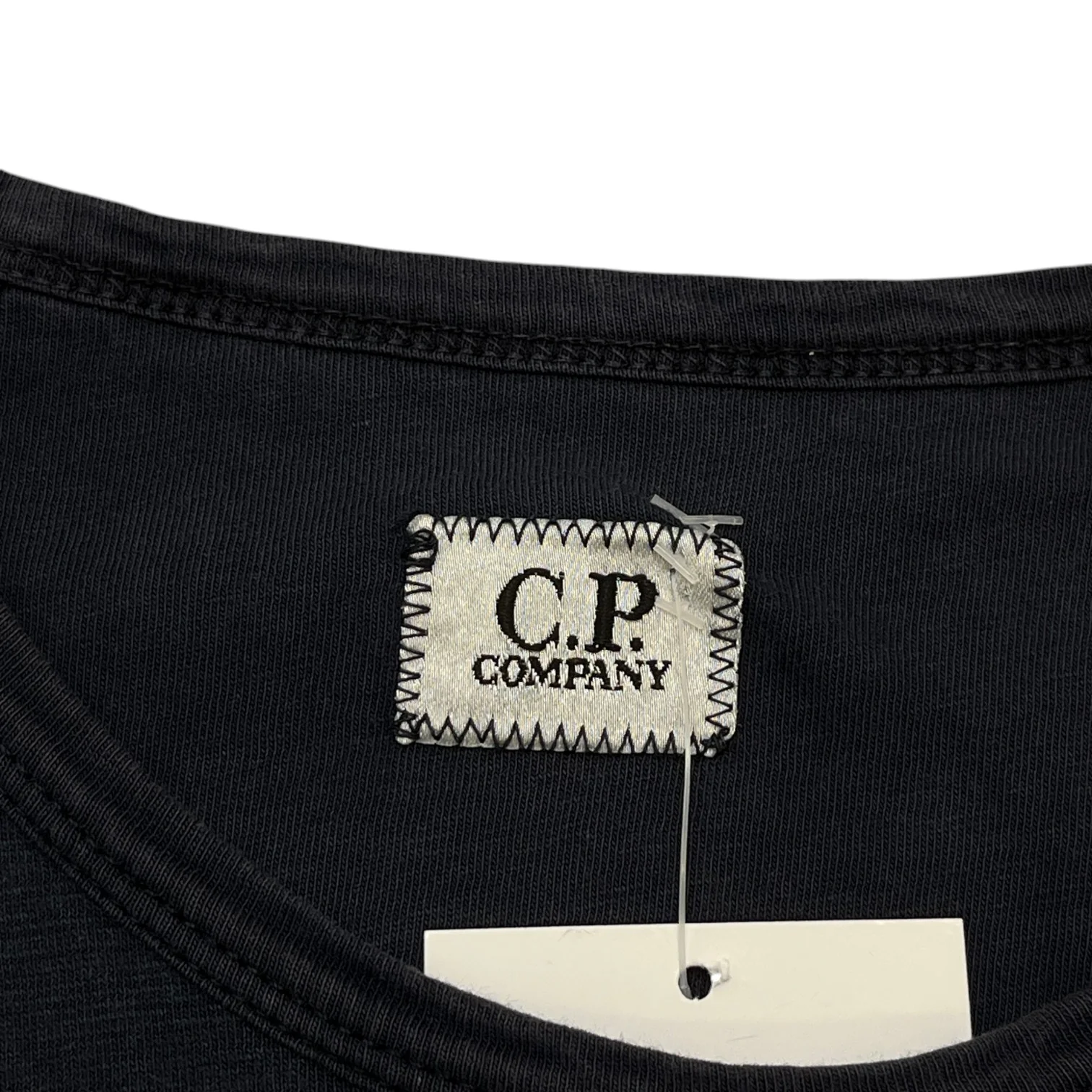 Men's Logo Print T-Shirt Navy Size L - Image 5