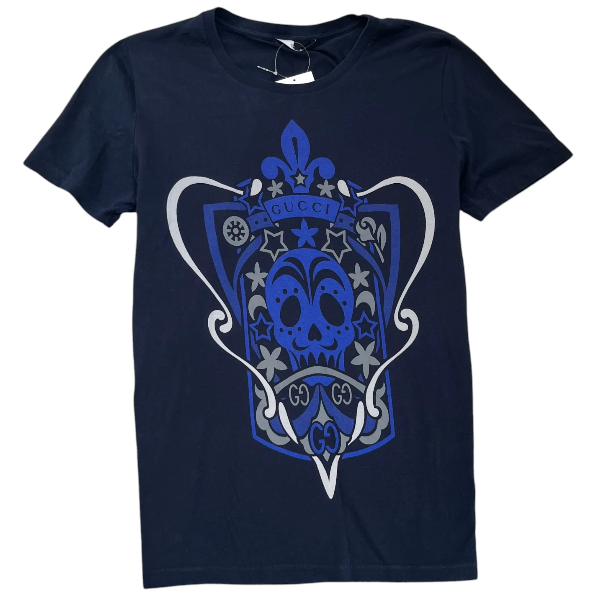 Men's Logo Print T-Shirt Navy Size L