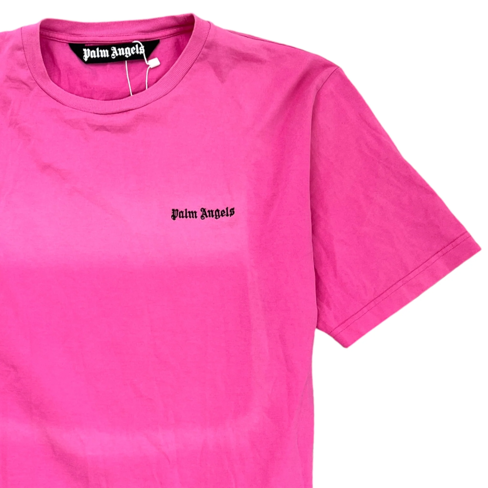 Men's Logo Print T-Shirt Pink Size S - Image 3